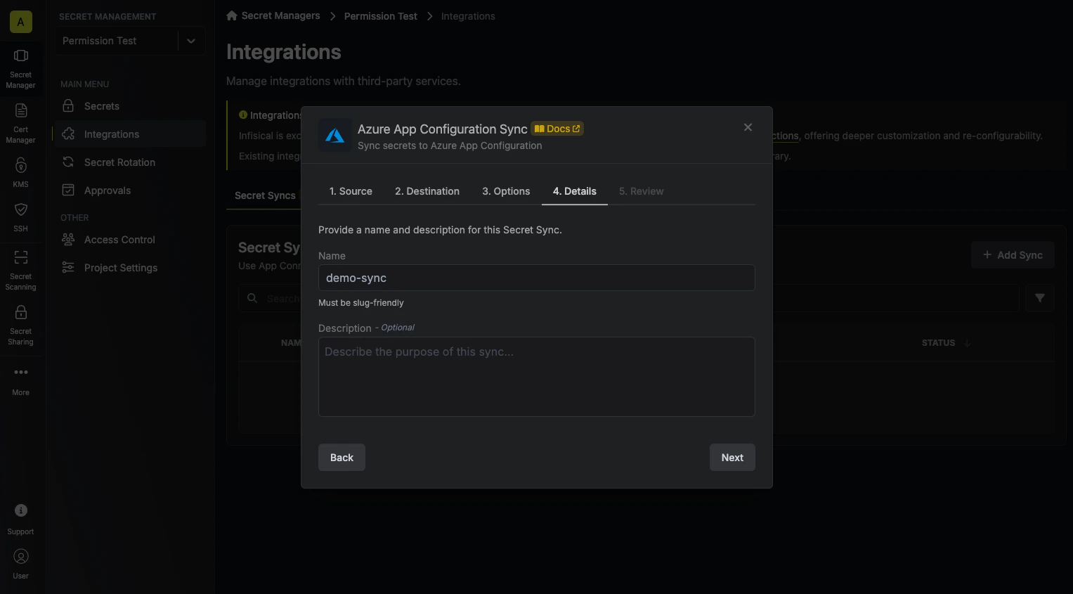 Configure Details