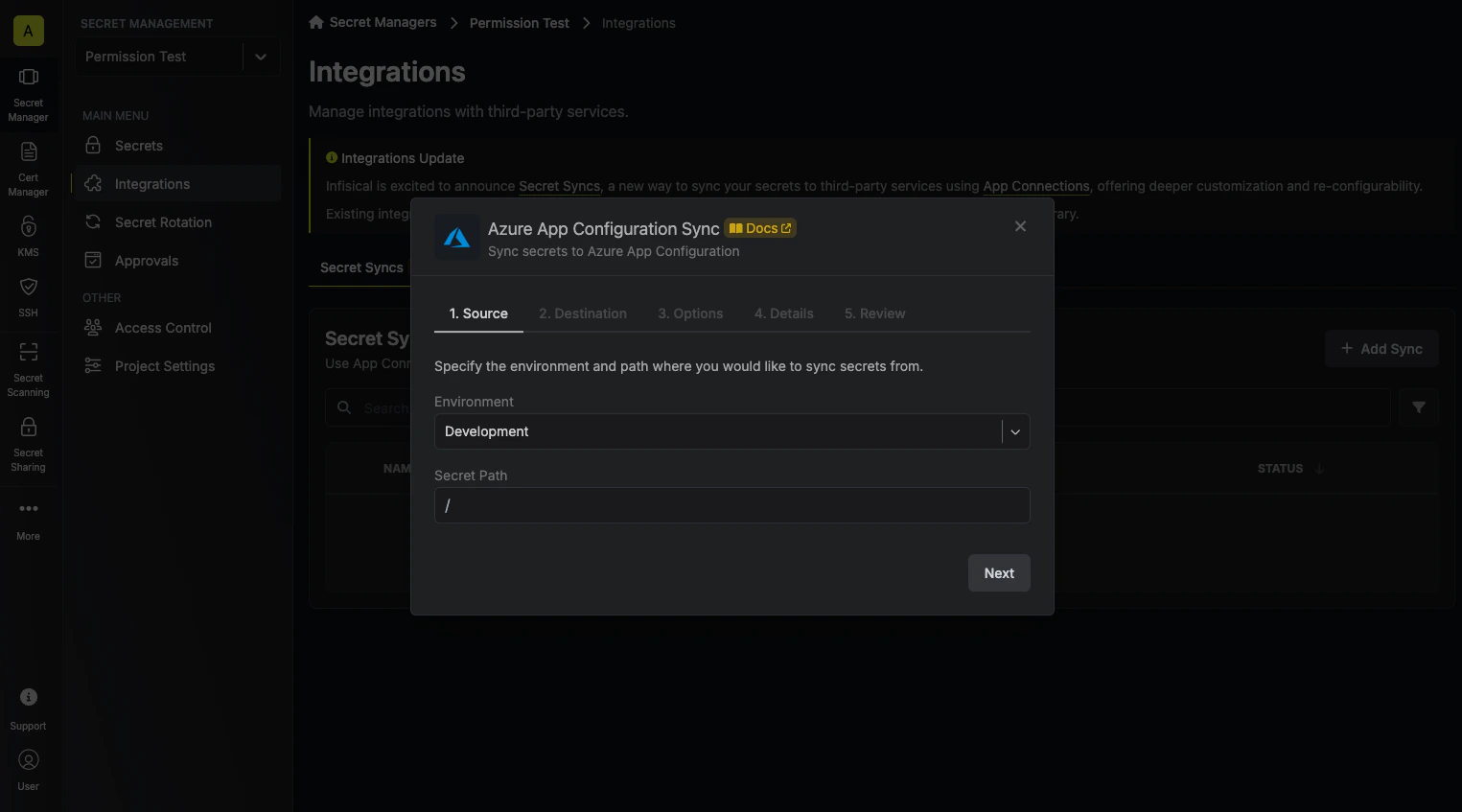 Configure Source