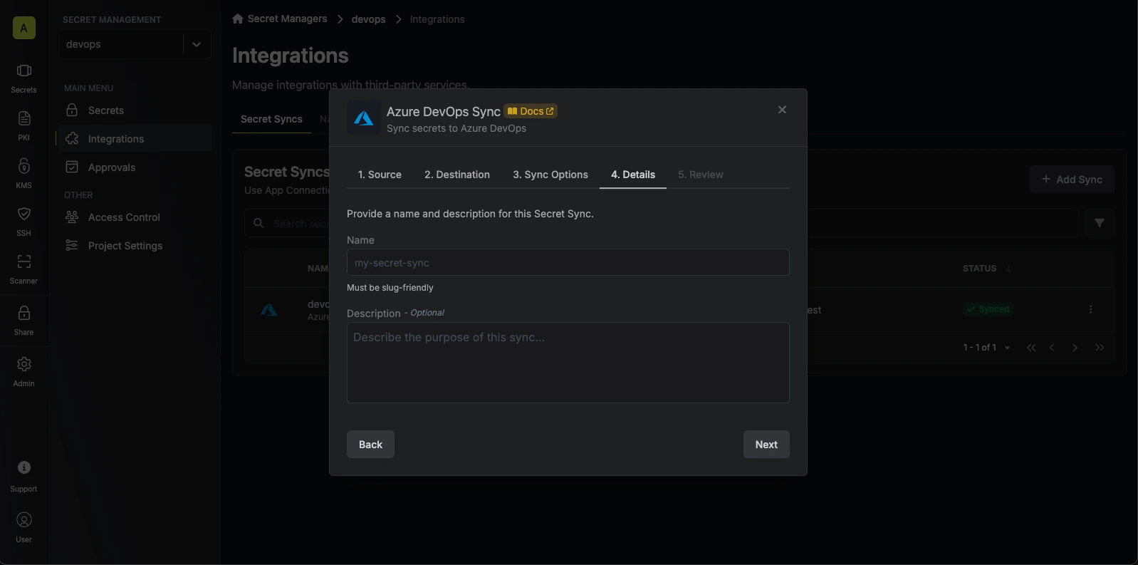 Configure Details