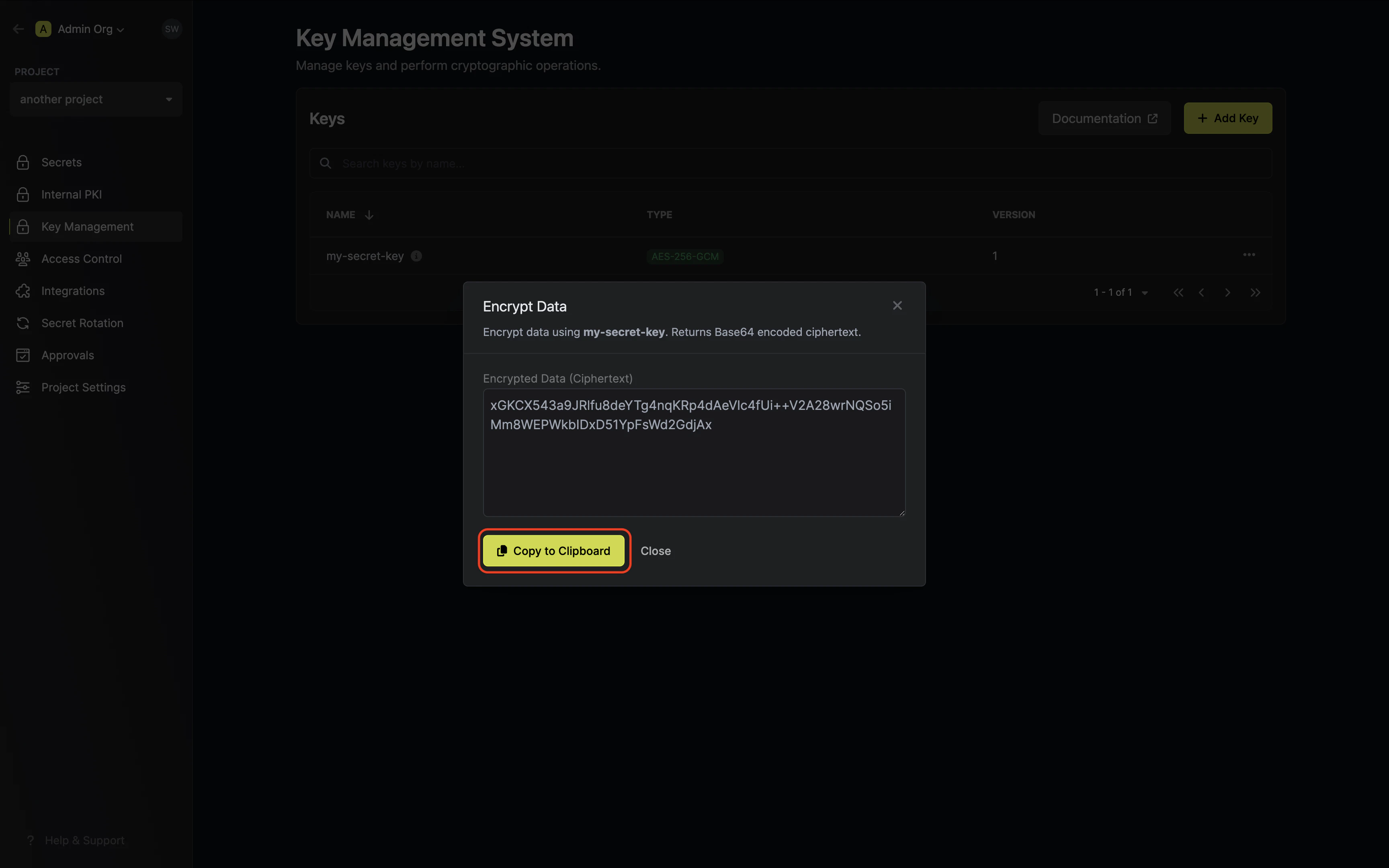 kms encrypted data