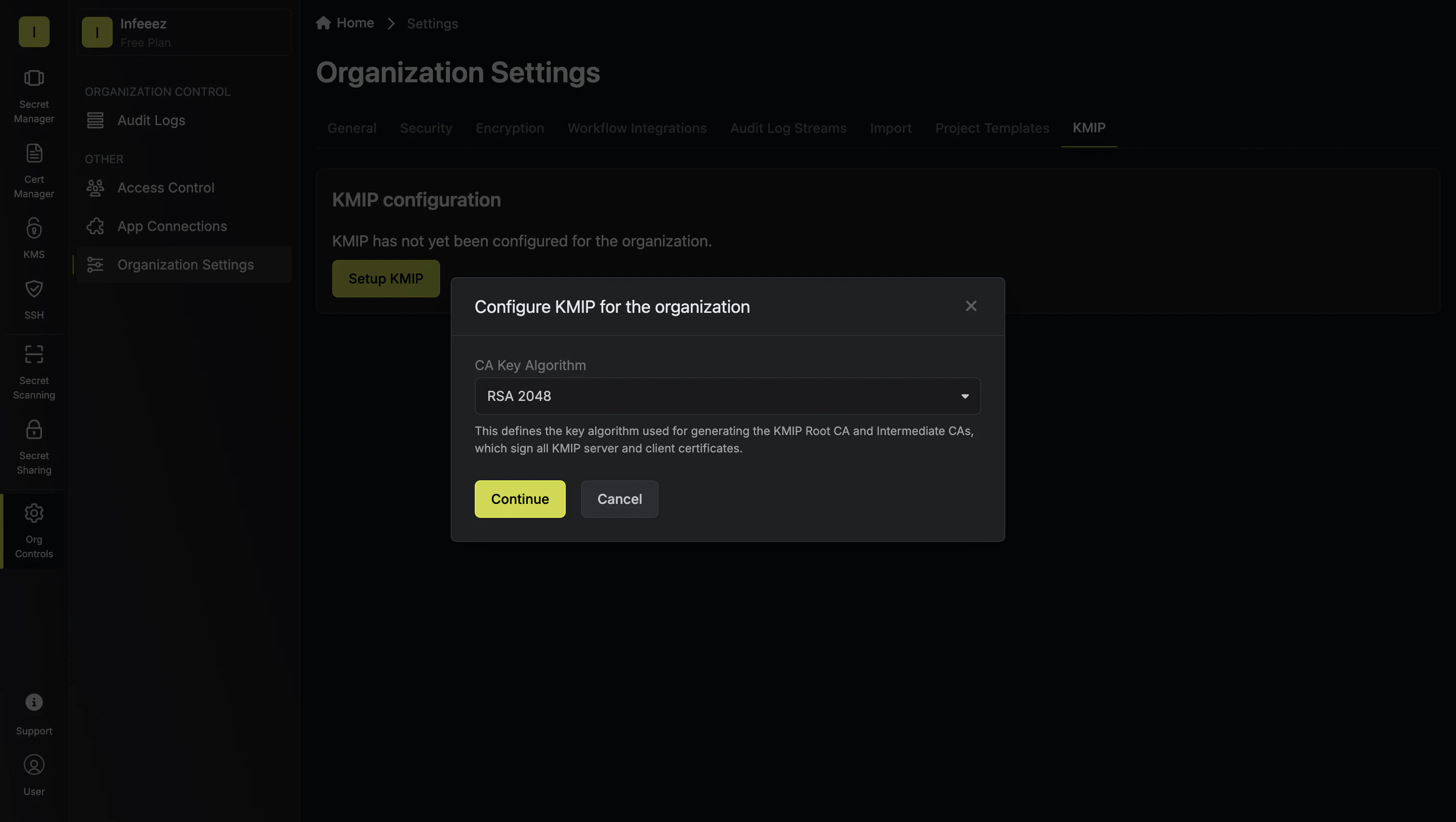 KMIP org PKI setup