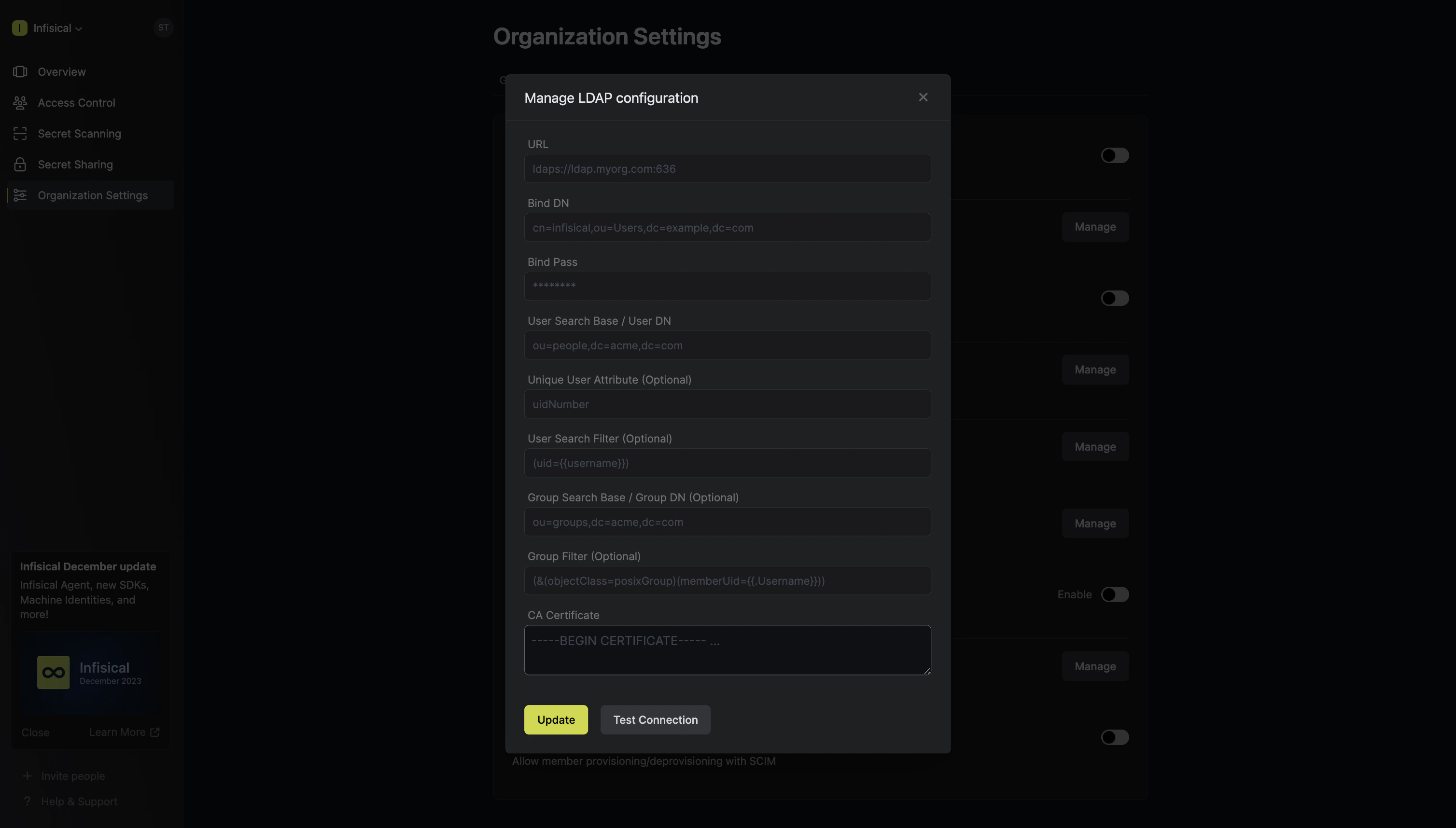LDAP configuration