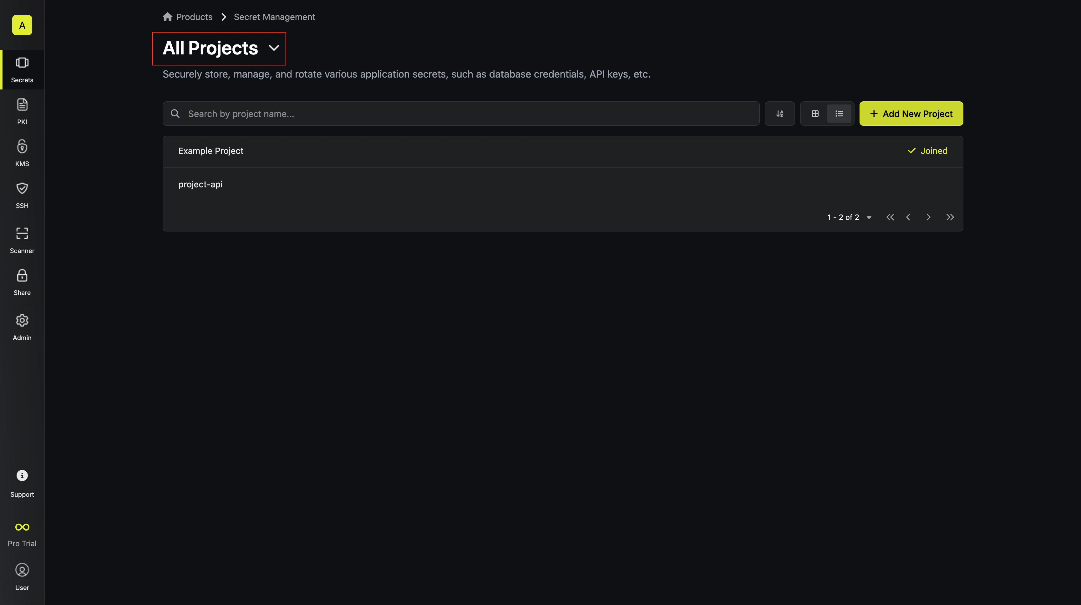 all-project-view