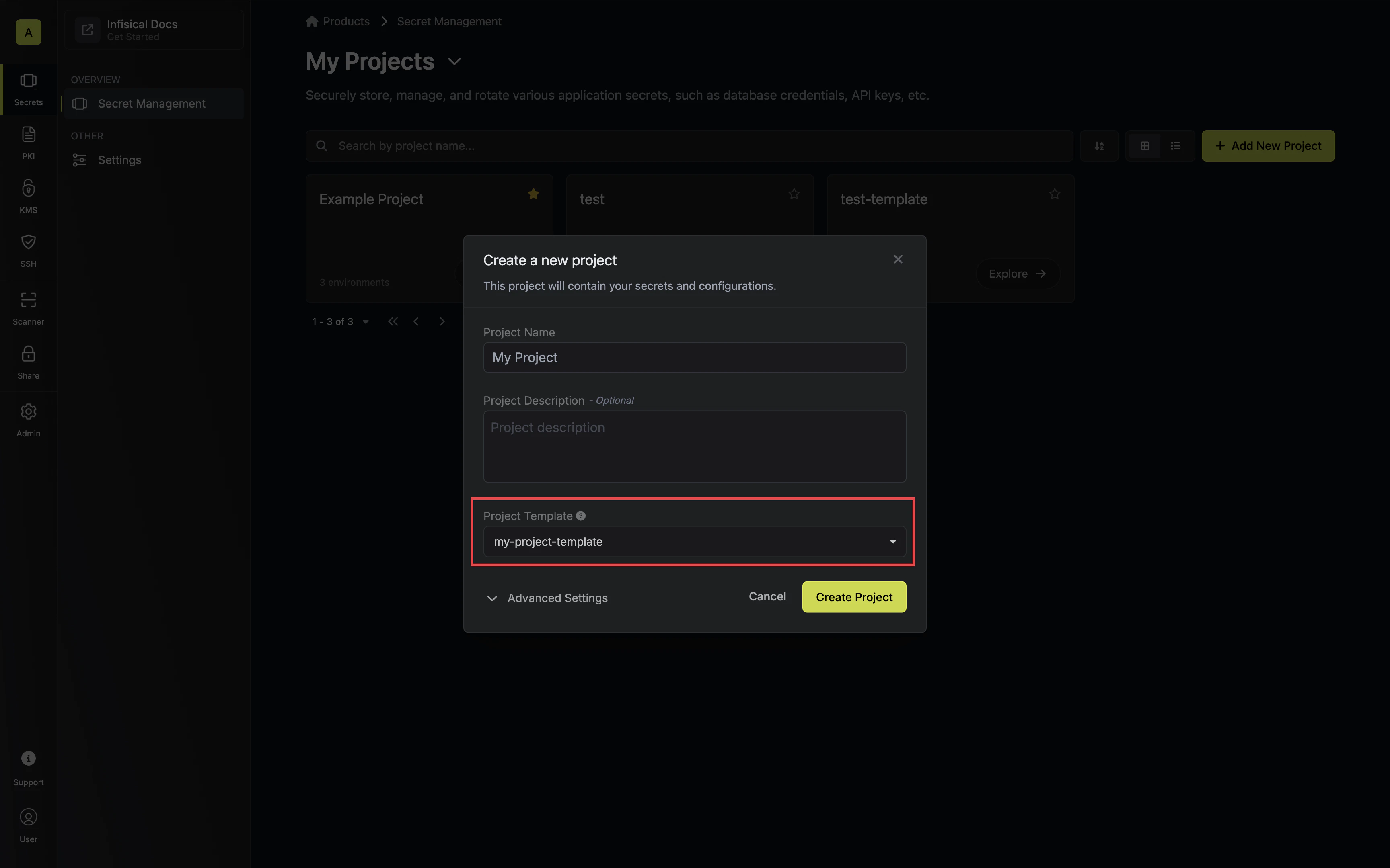 kms key options