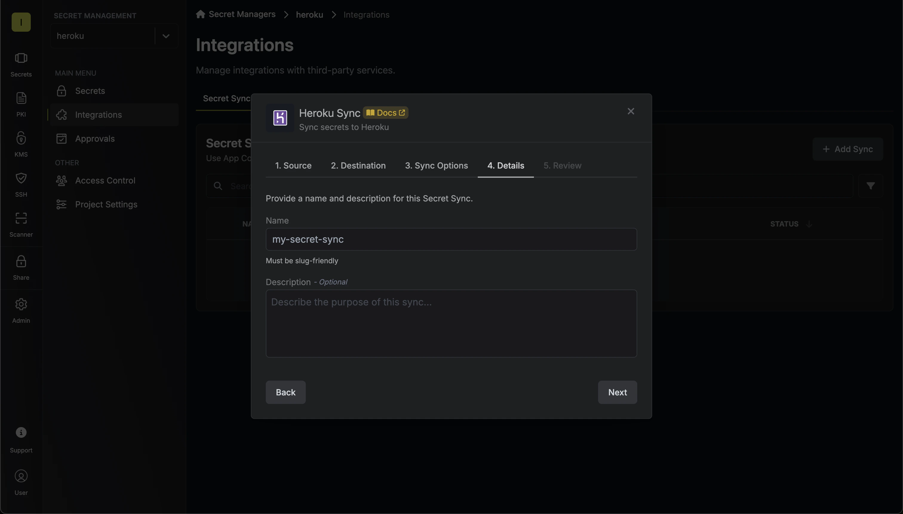 Configure Details