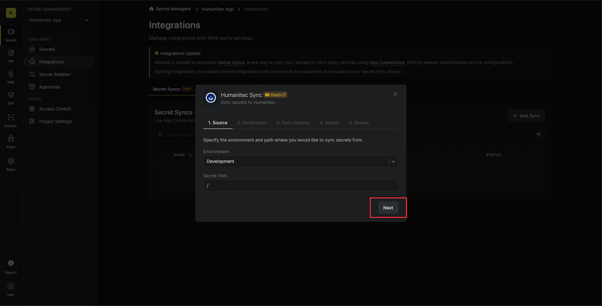 Configure Source