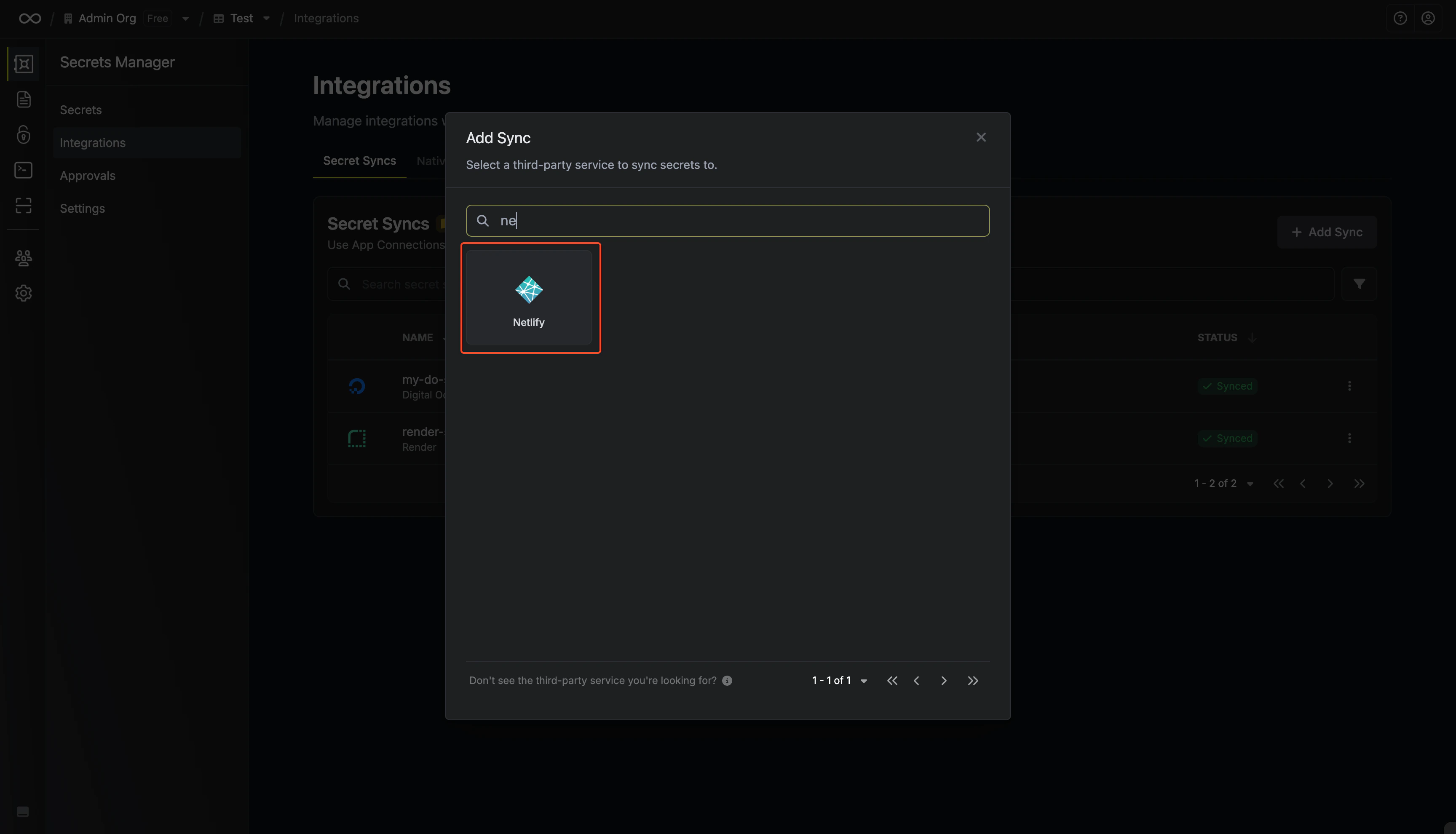 Select Netlify