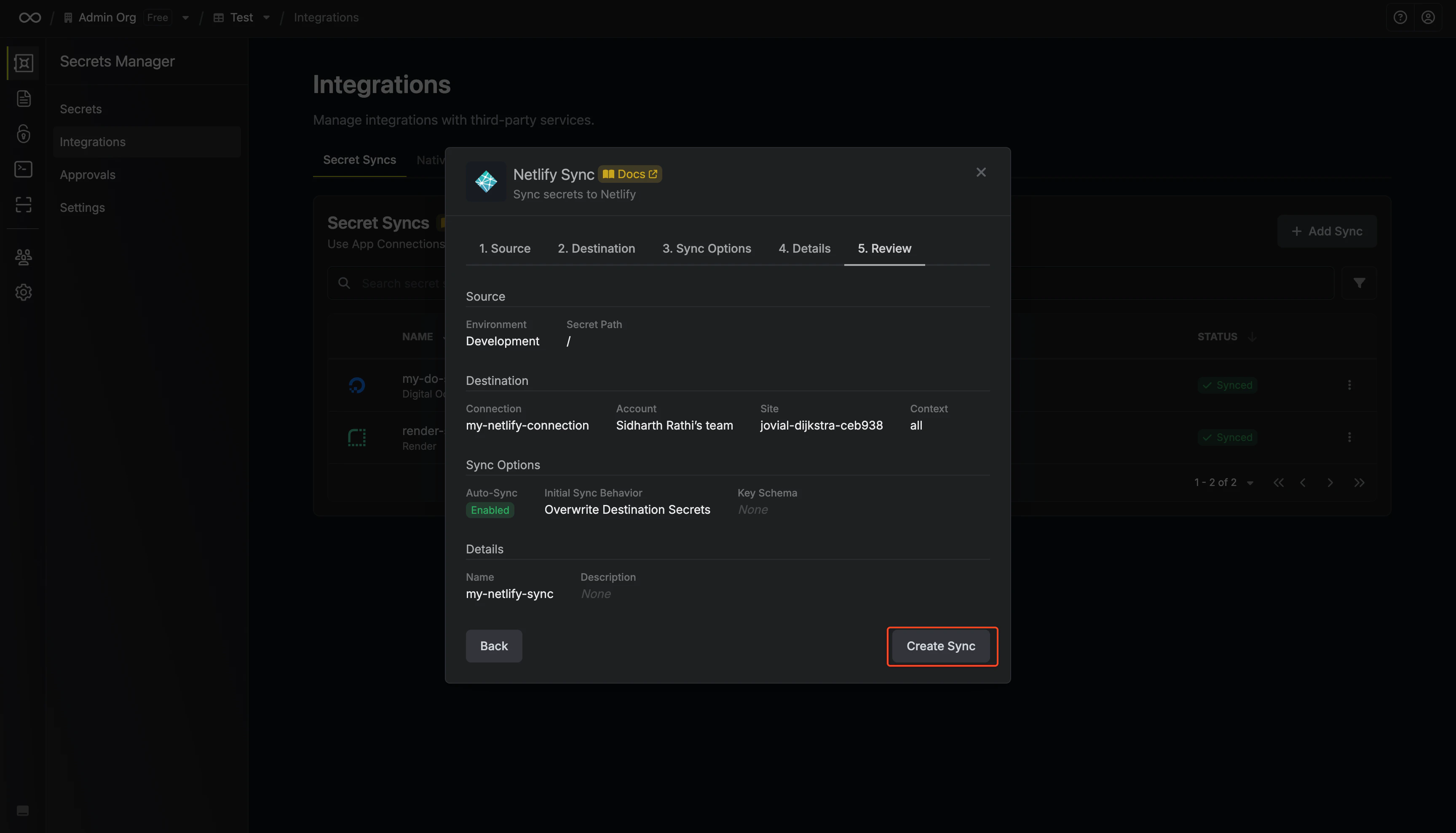 Review Configuration