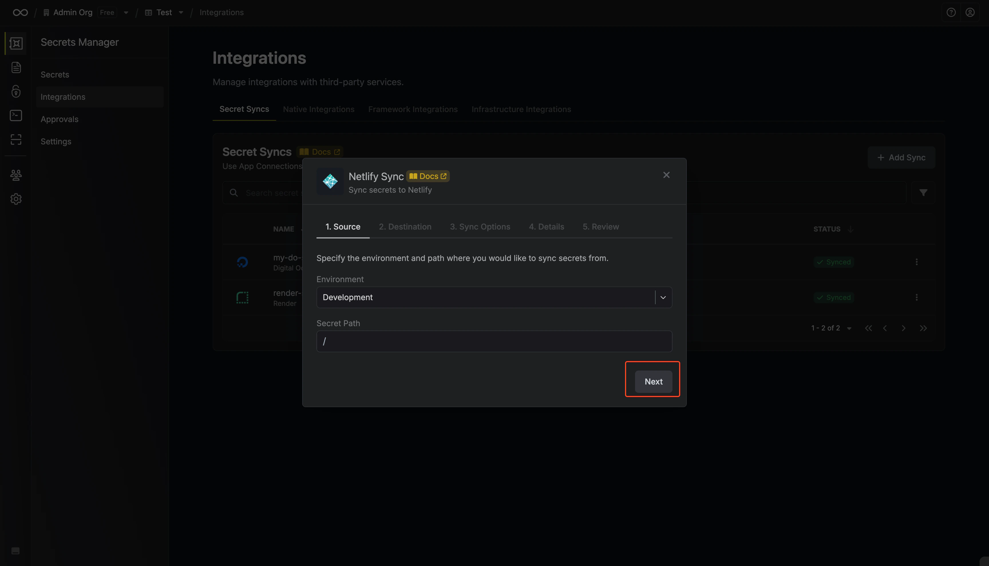 Configure Source