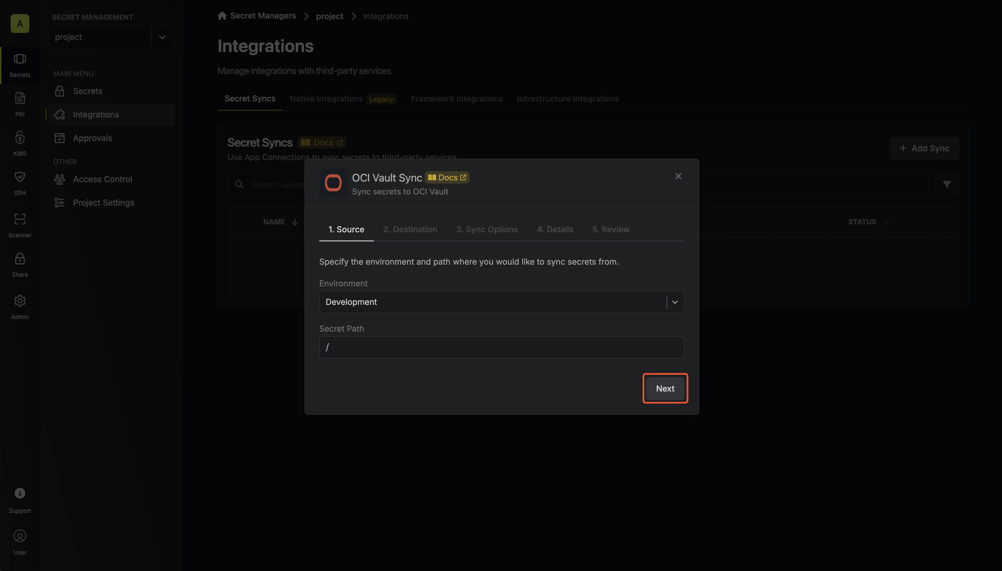 Configure Source