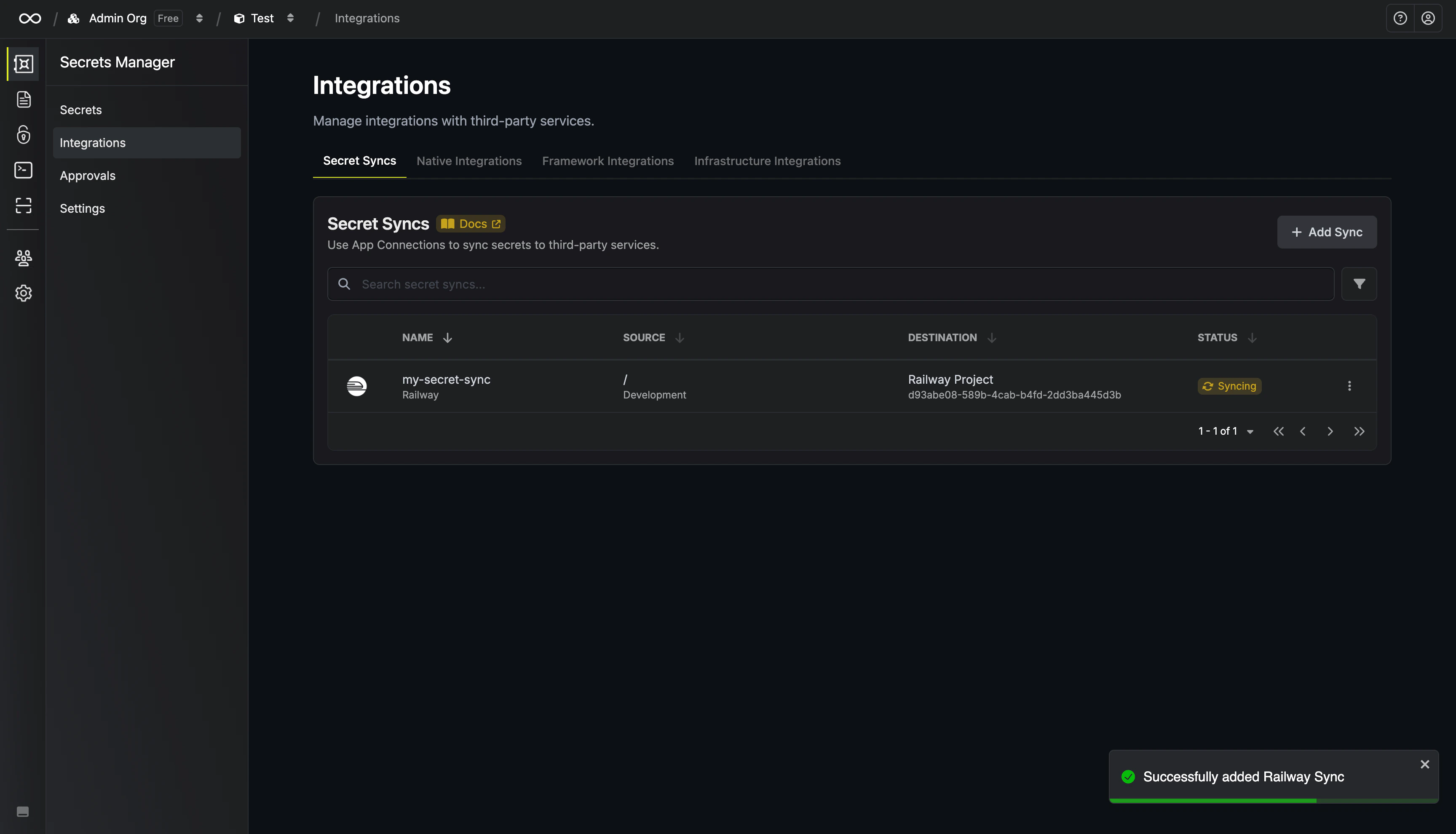 Sync Created