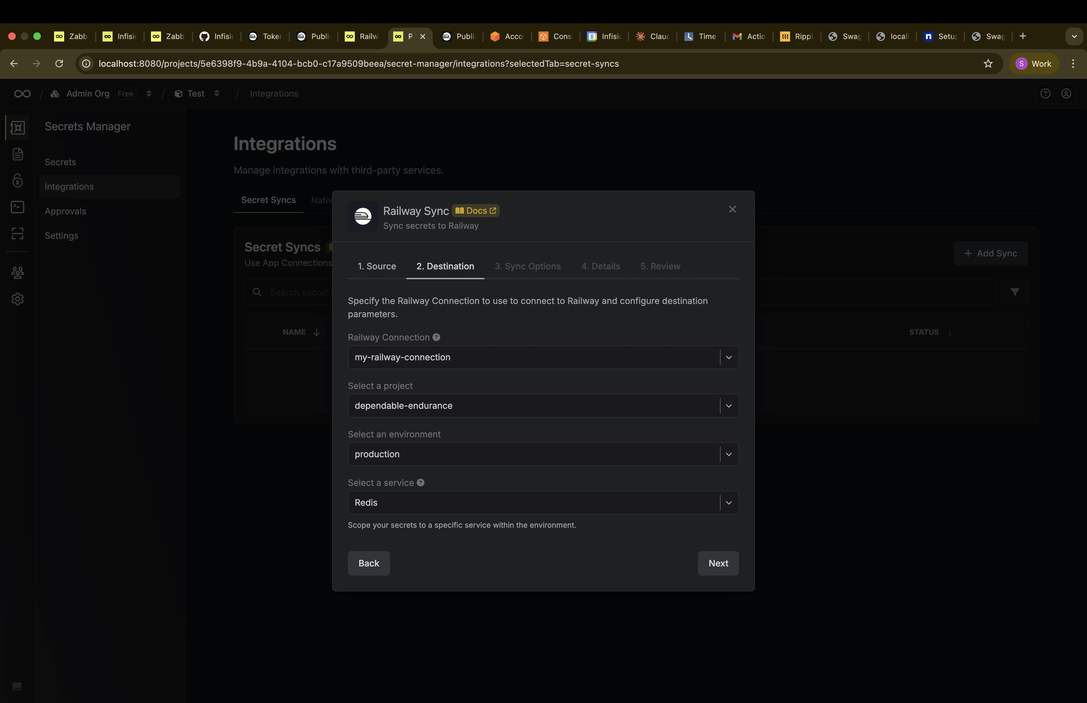 Configure Destination