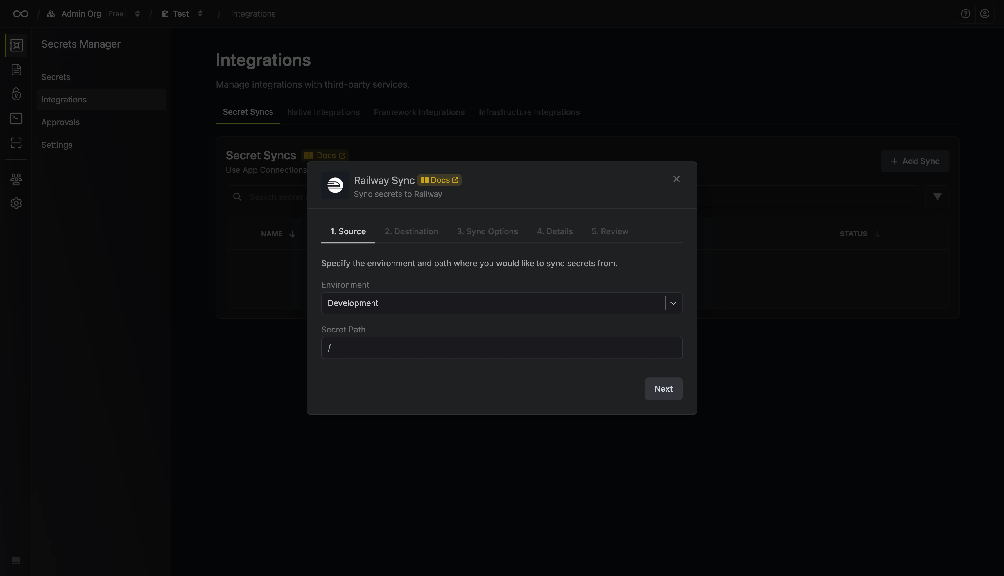 Configure Source
