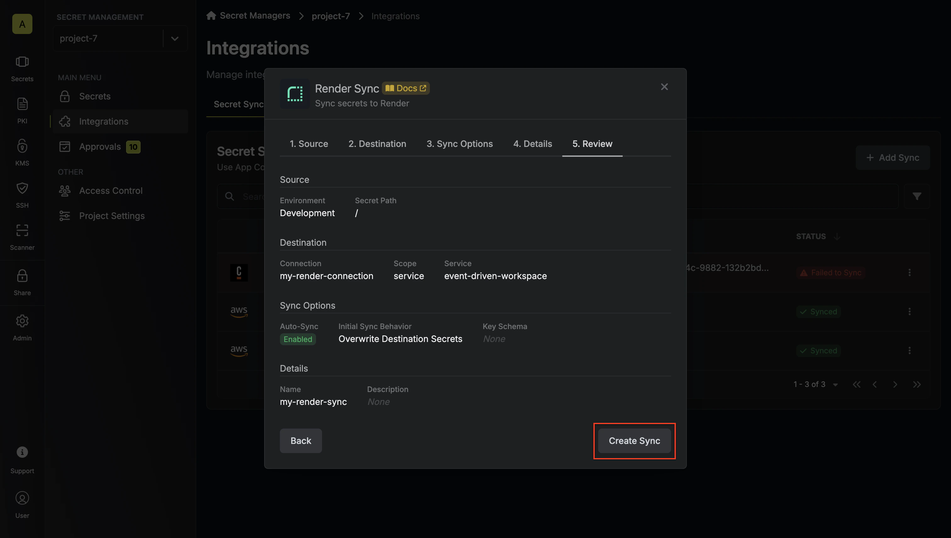 Confirm Configuration