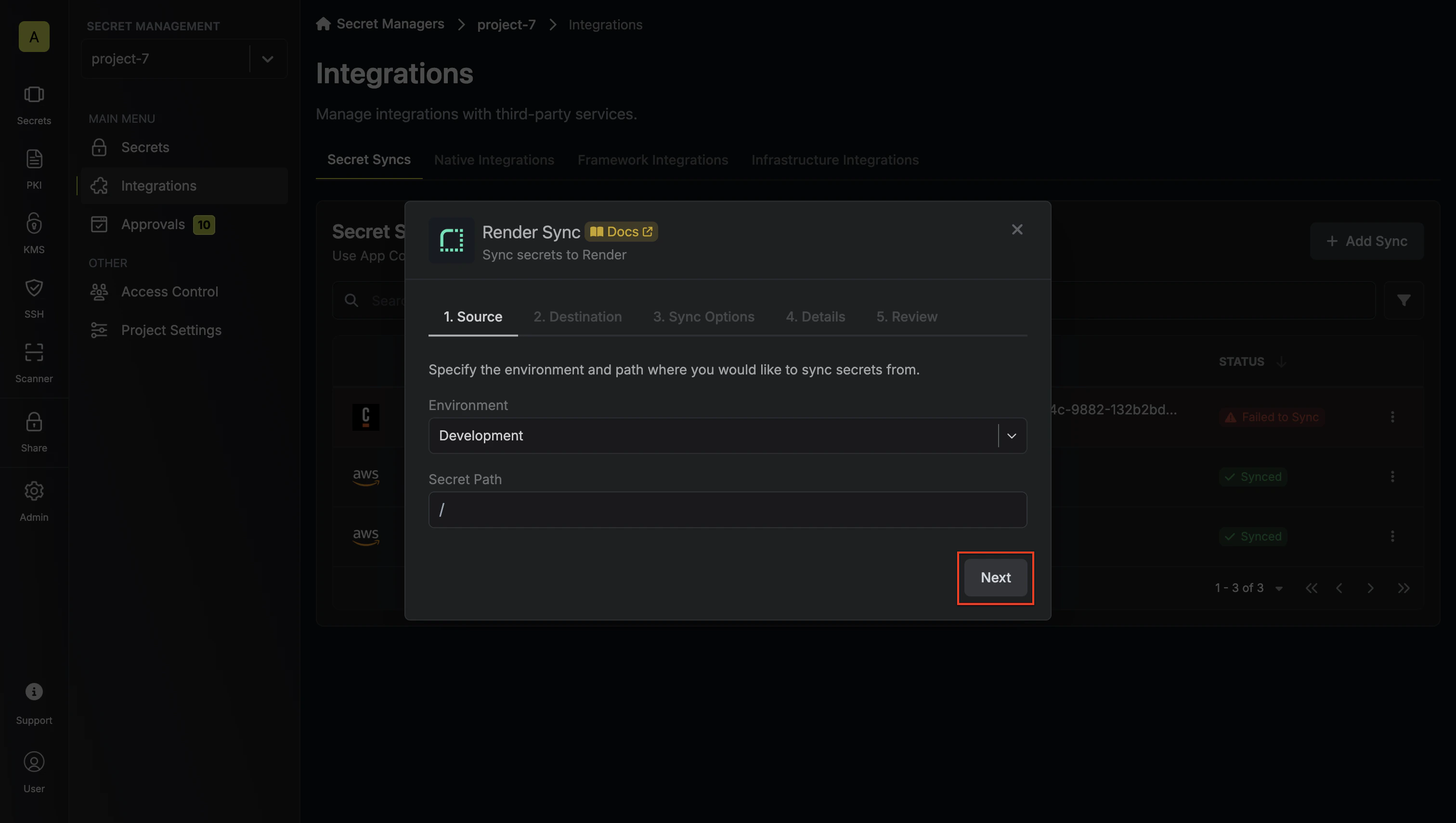 Configure Source
