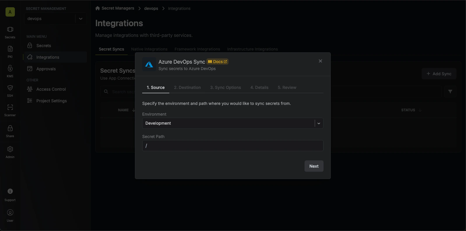 Configure Source
