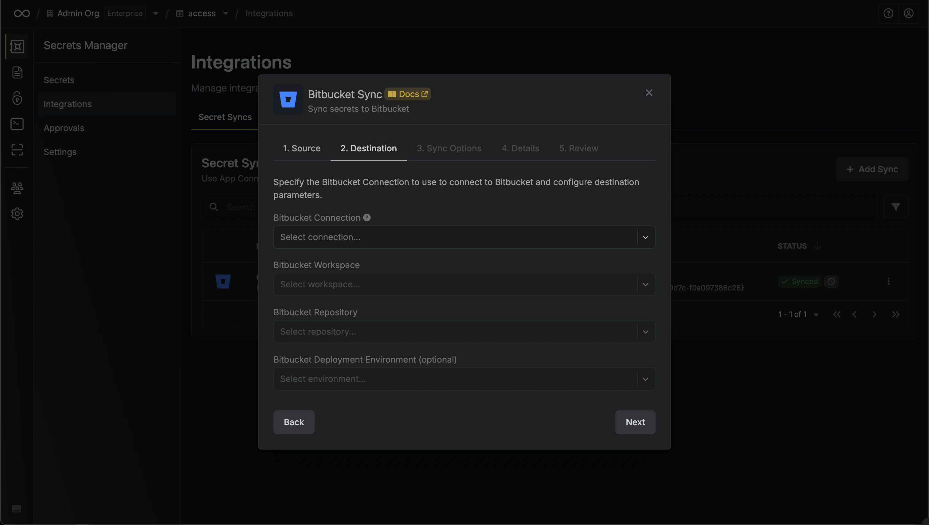Configure Destination