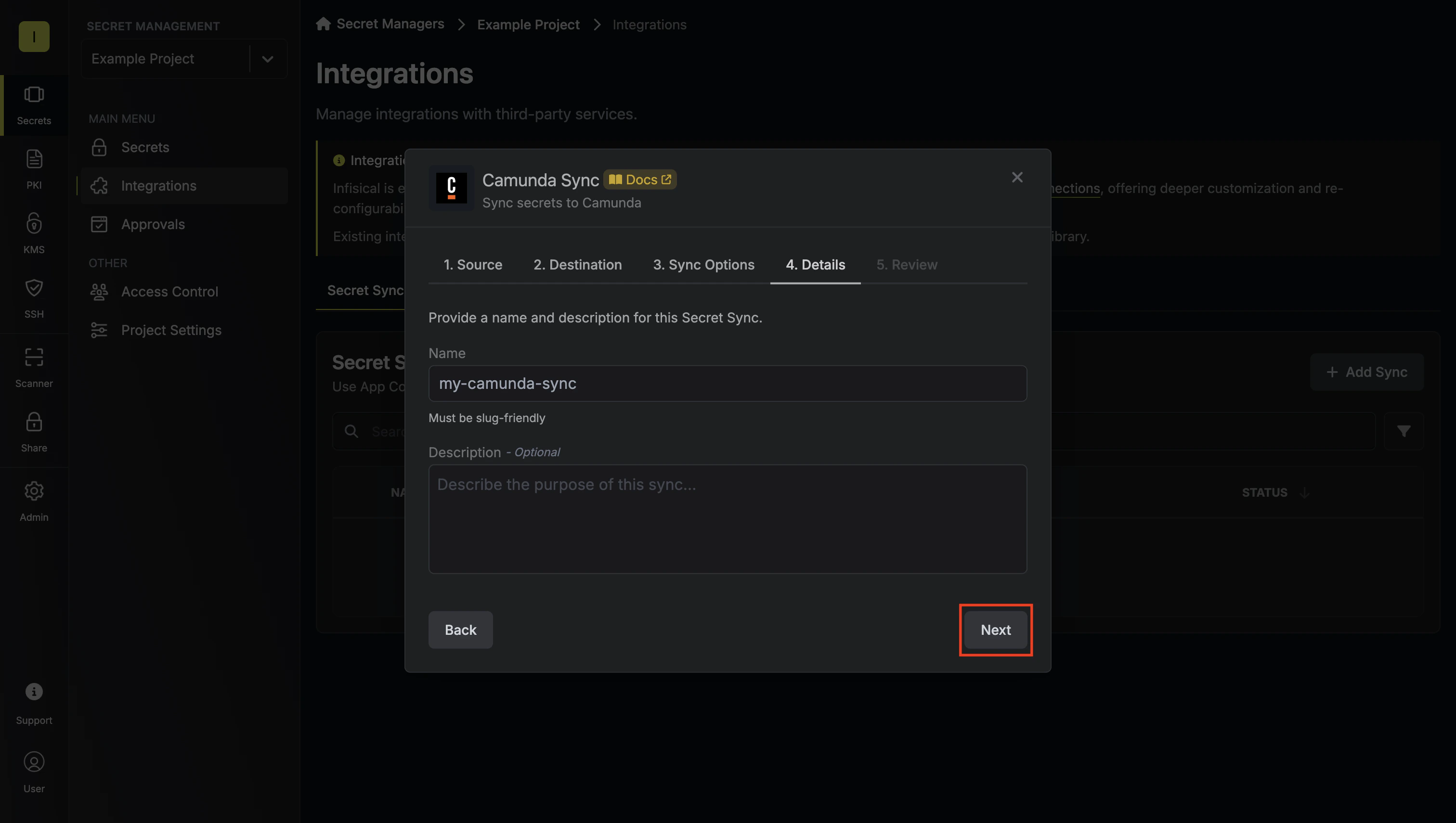 Configure Details