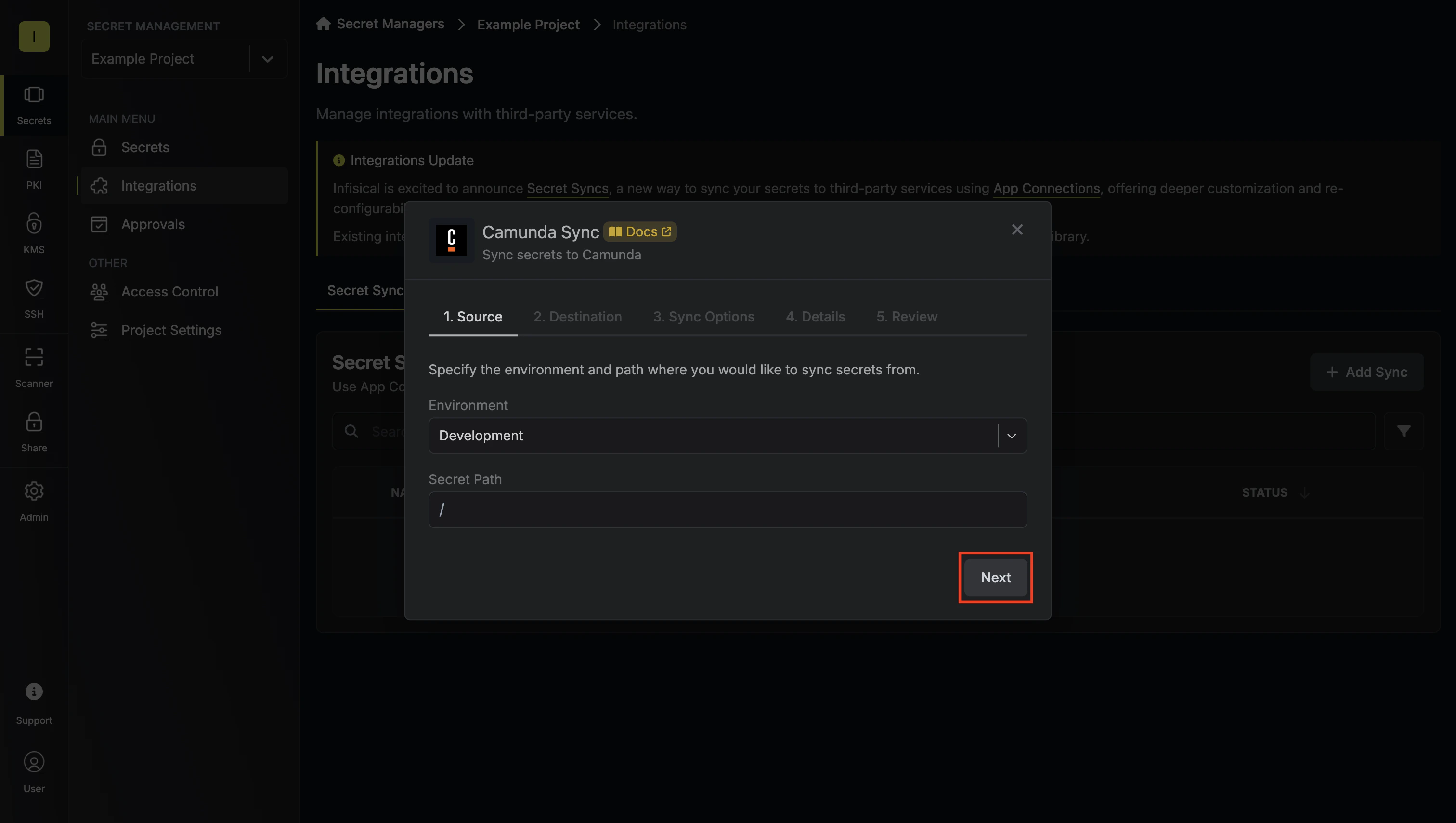 Configure Source