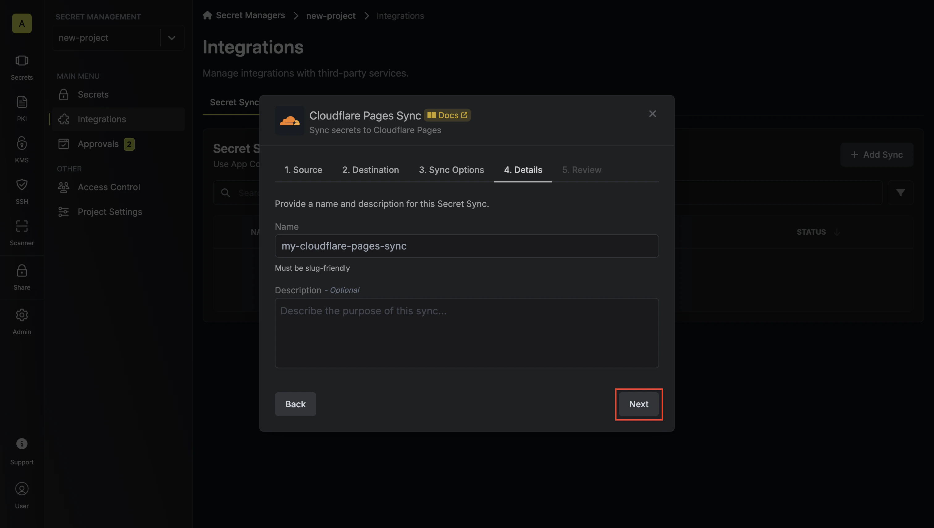 Configure Details