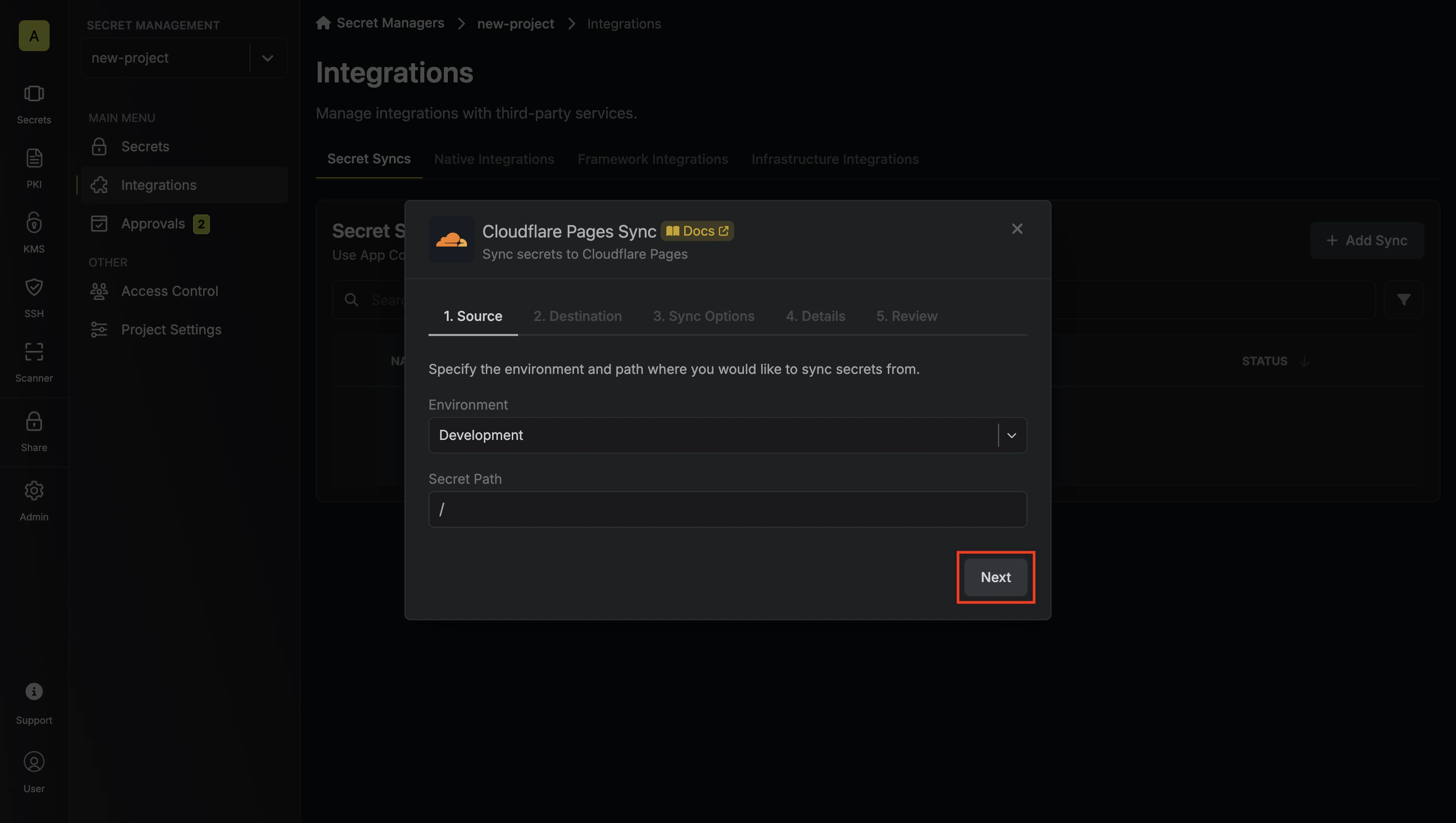 Configure Source