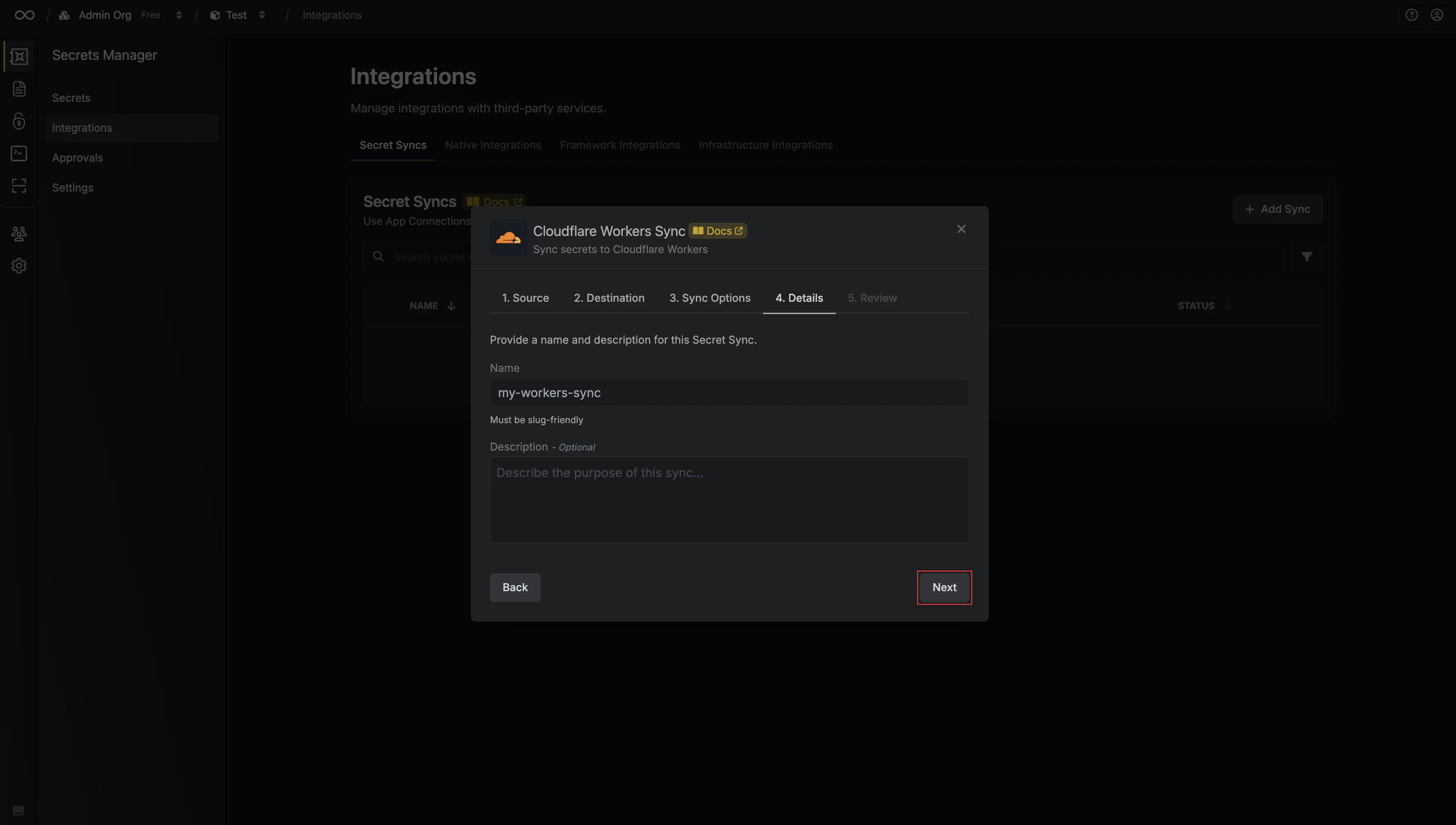 Configure Details