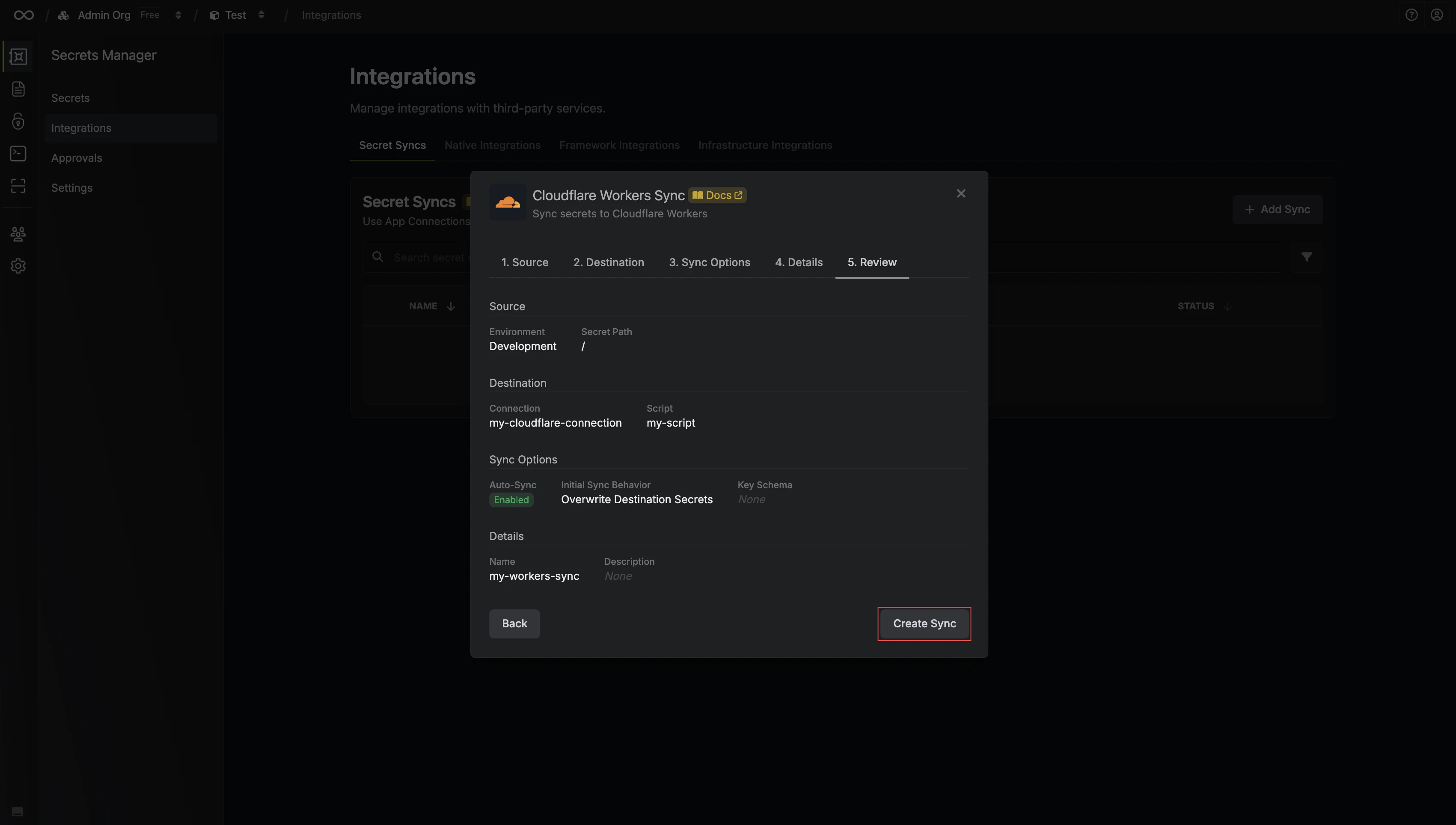 Confirm Configuration