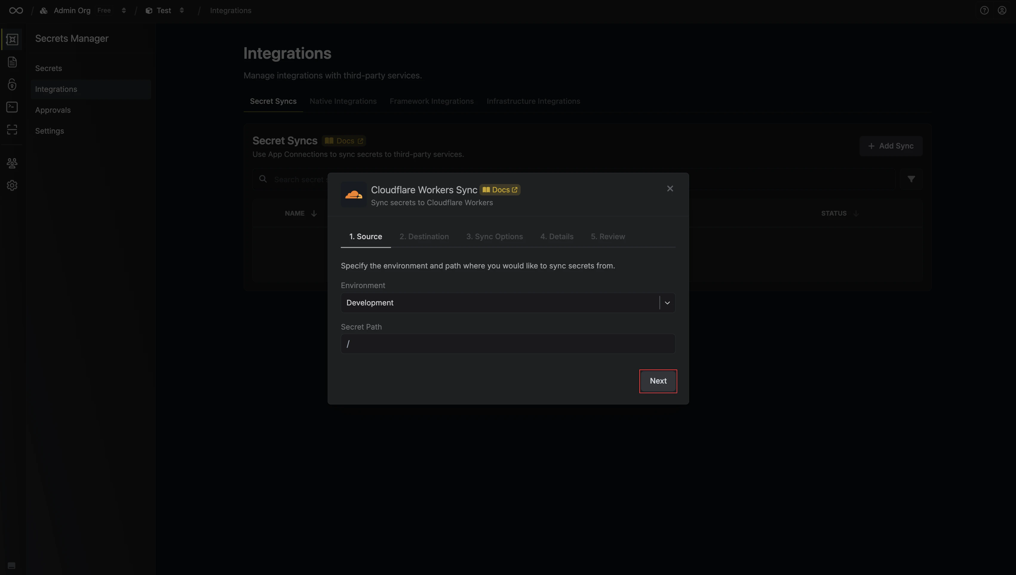 Configure Source