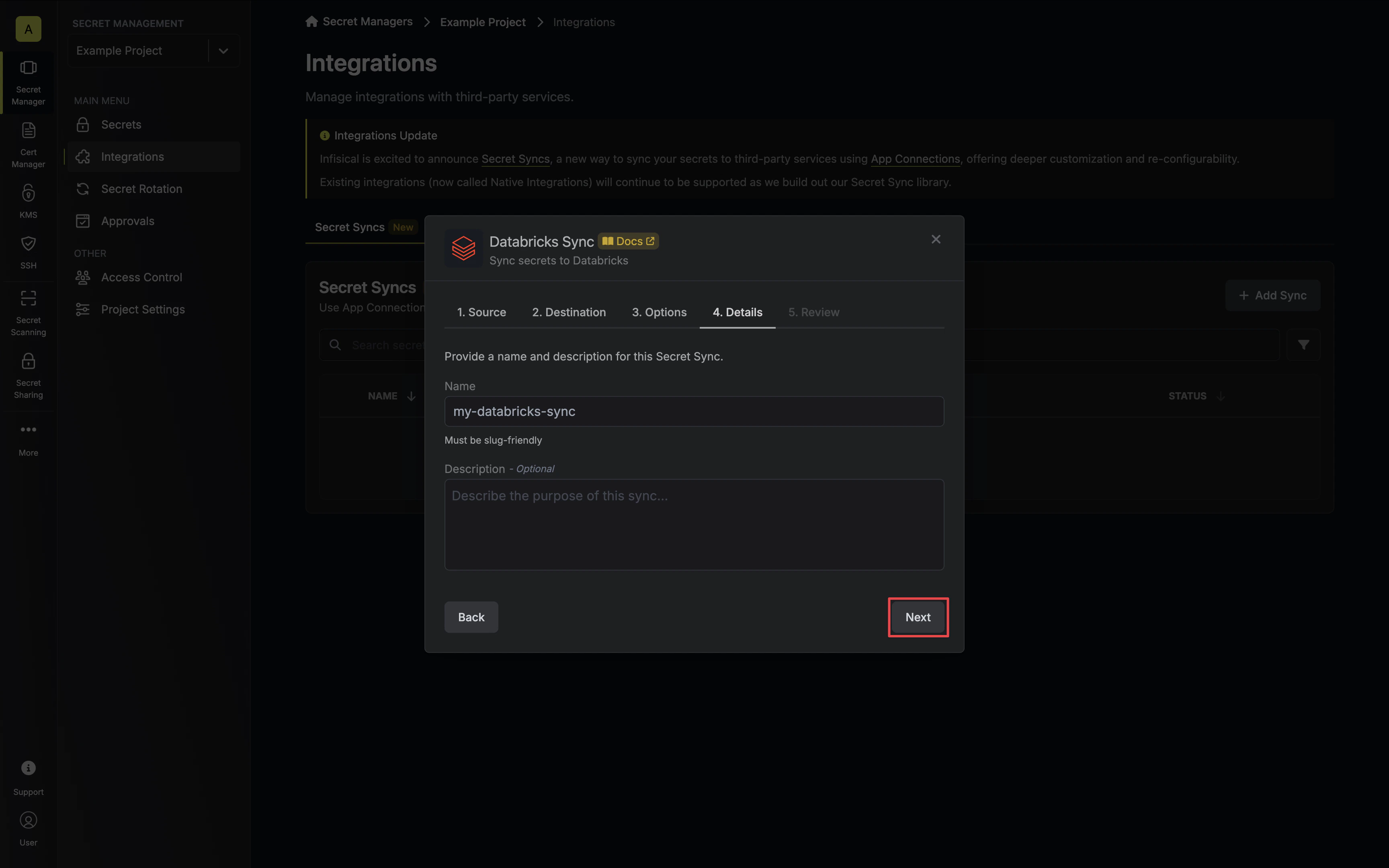 Configure Details