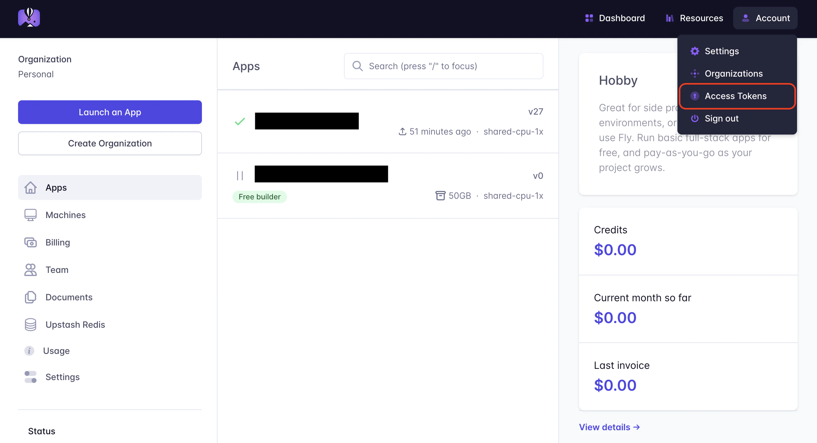 integrations fly dashboard