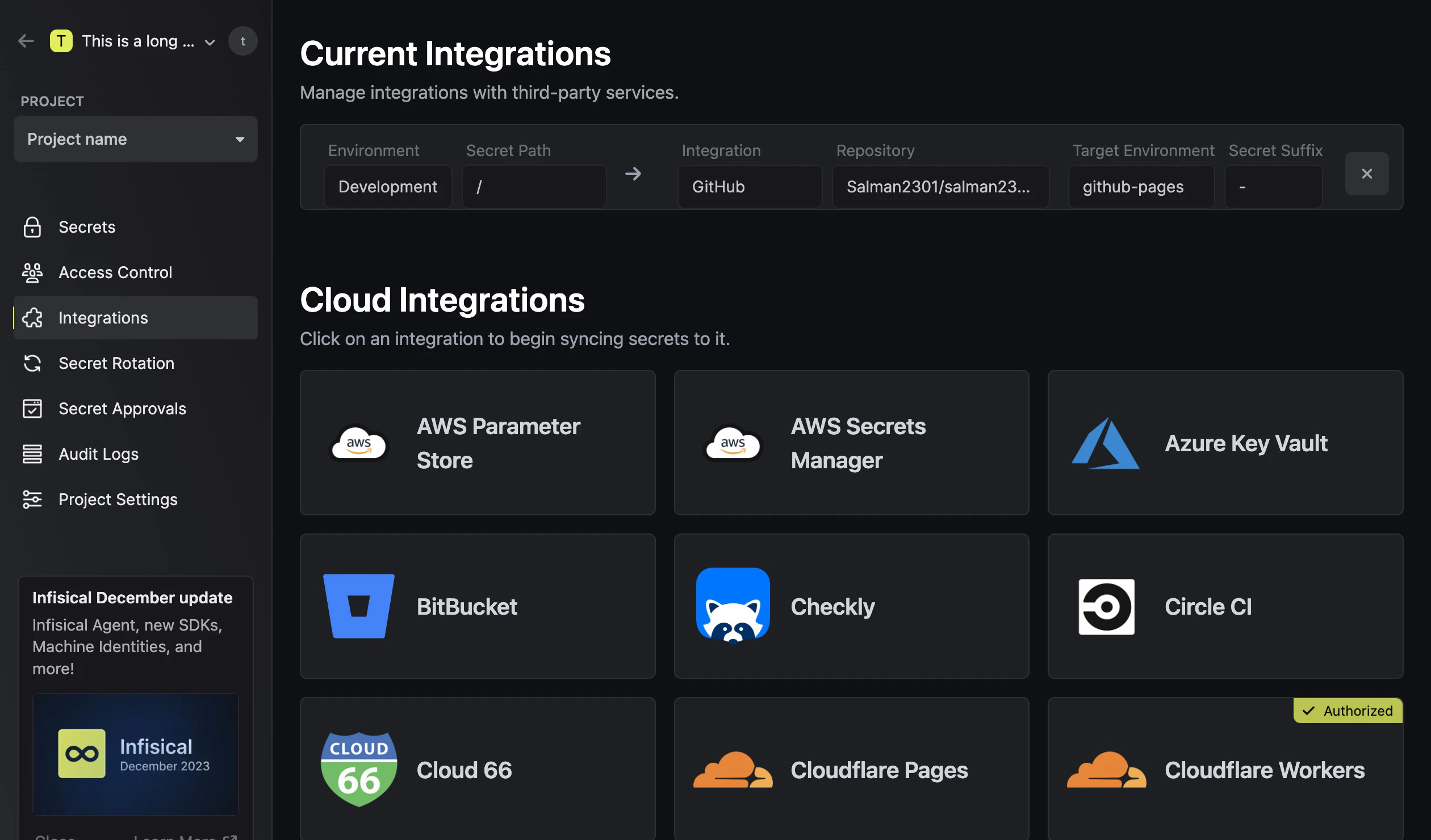 integrations github