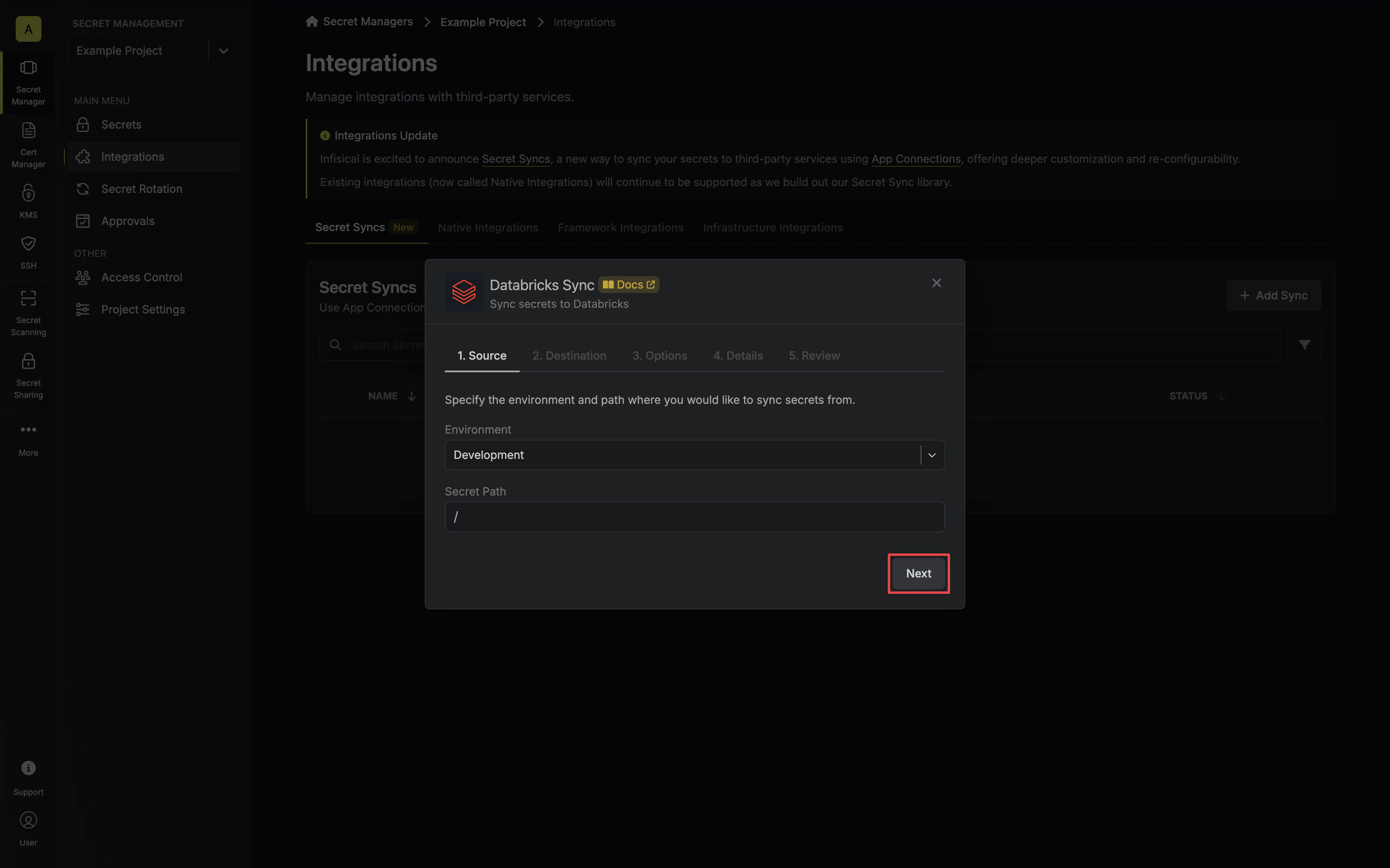 Configure Source