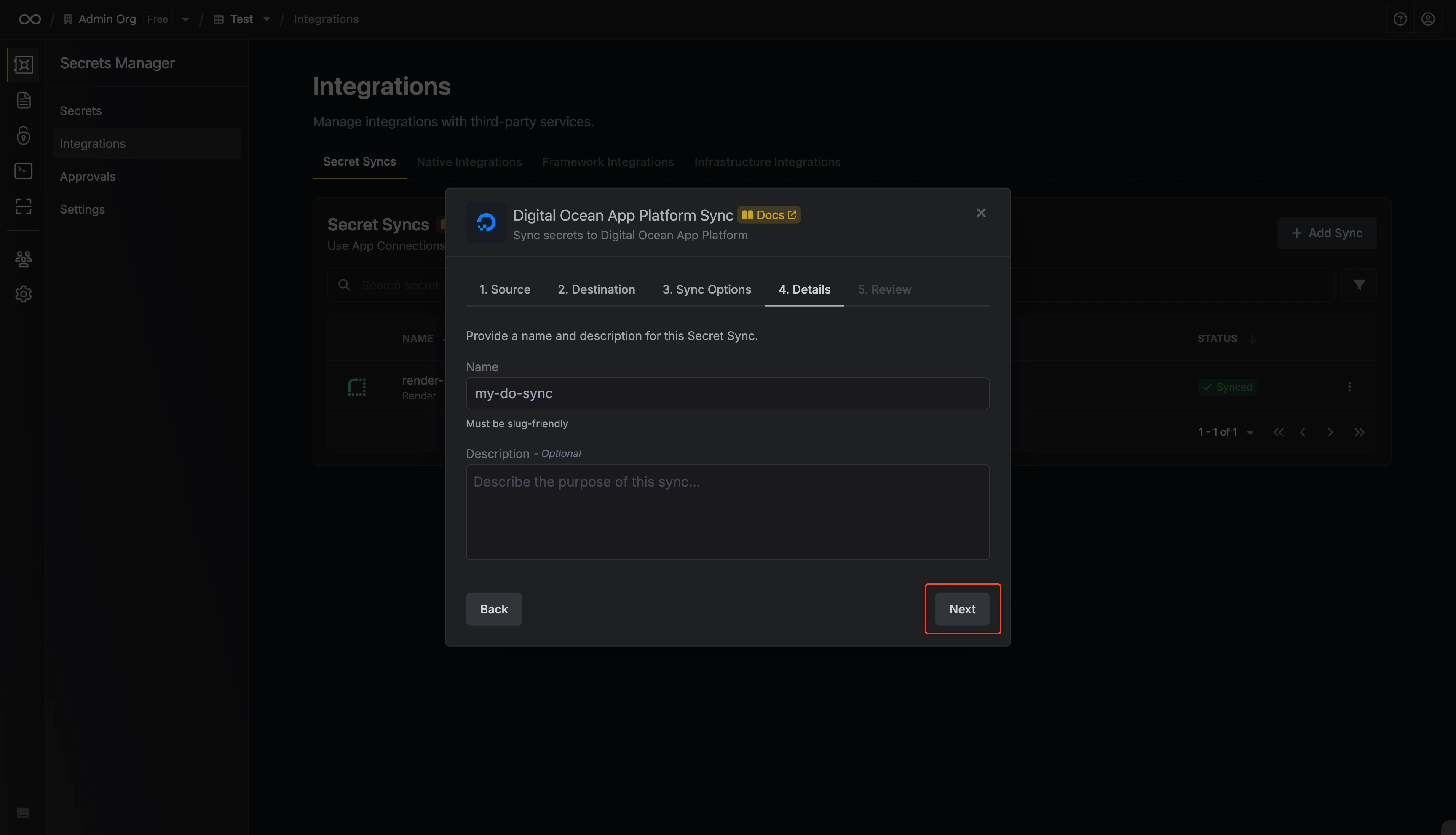 Configure Details