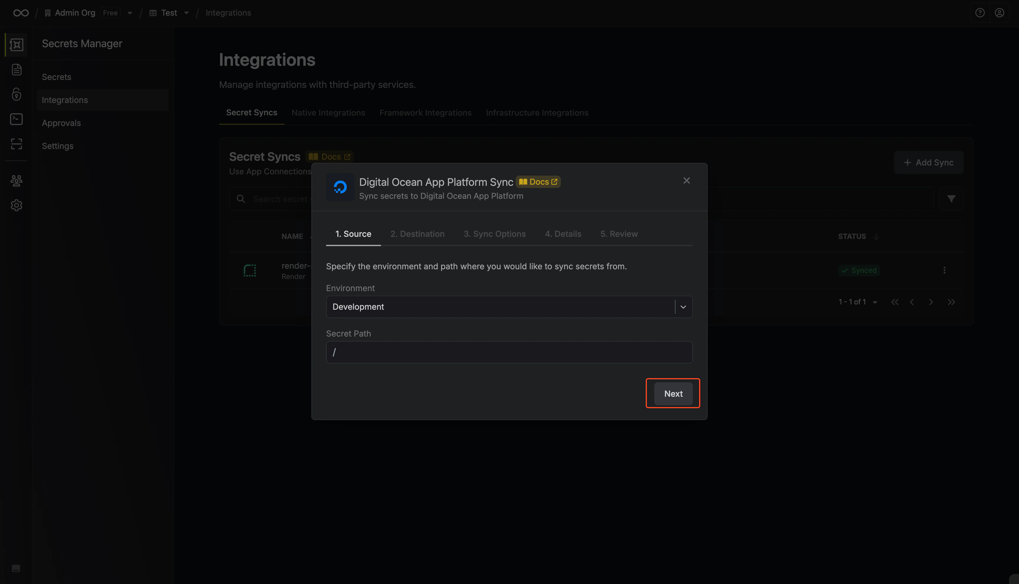 Configure Source