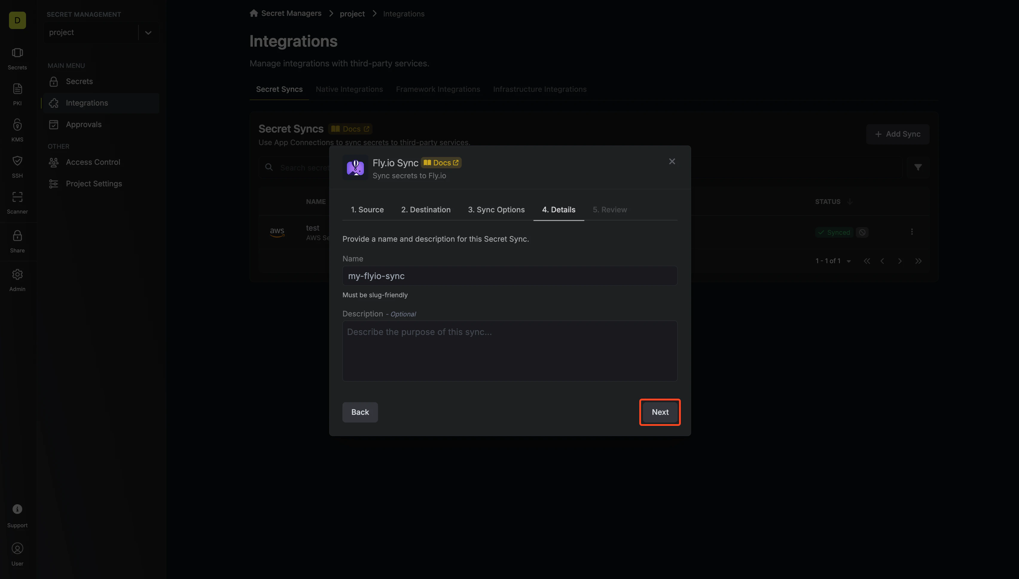 Configure Details