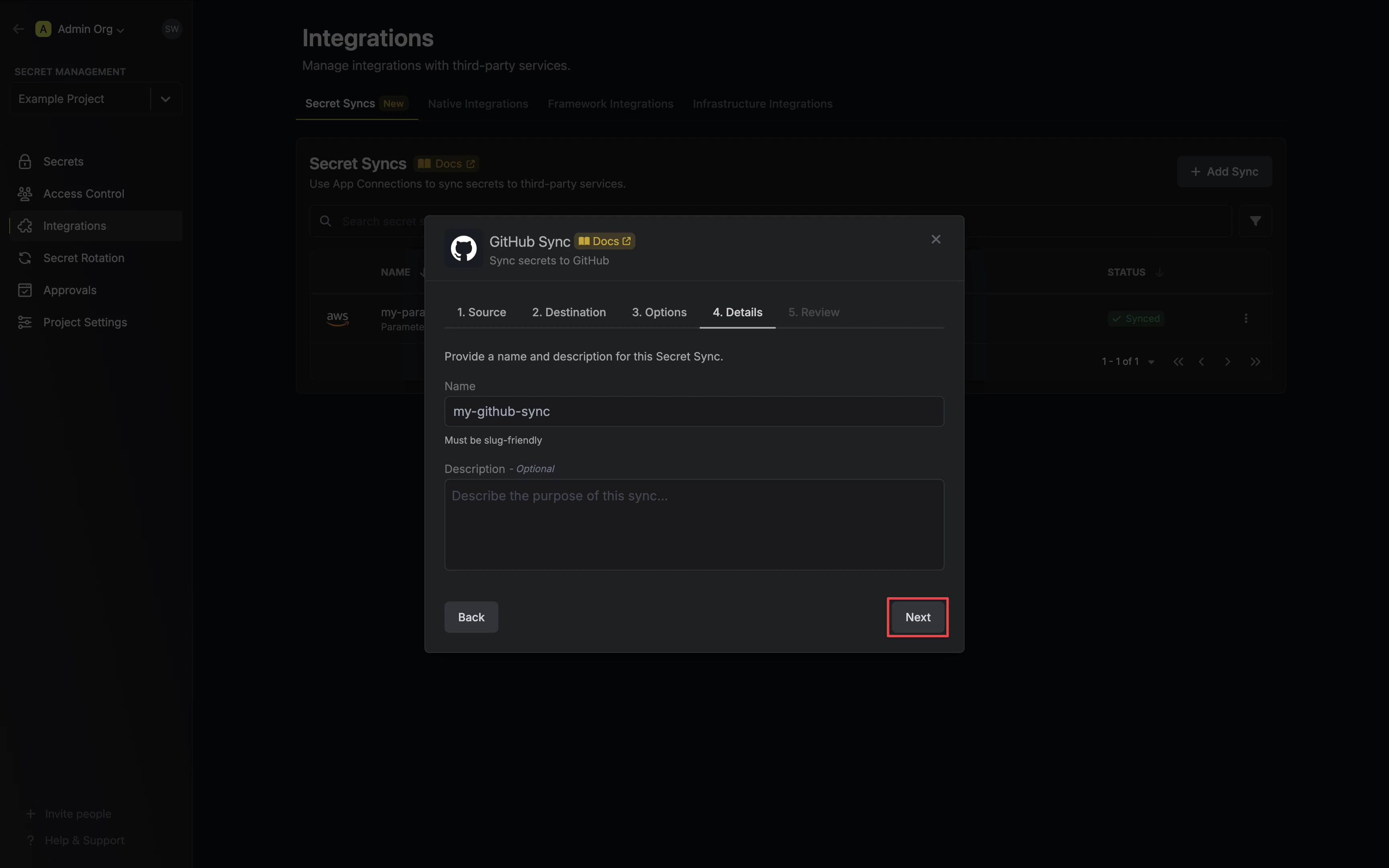 Configure Details