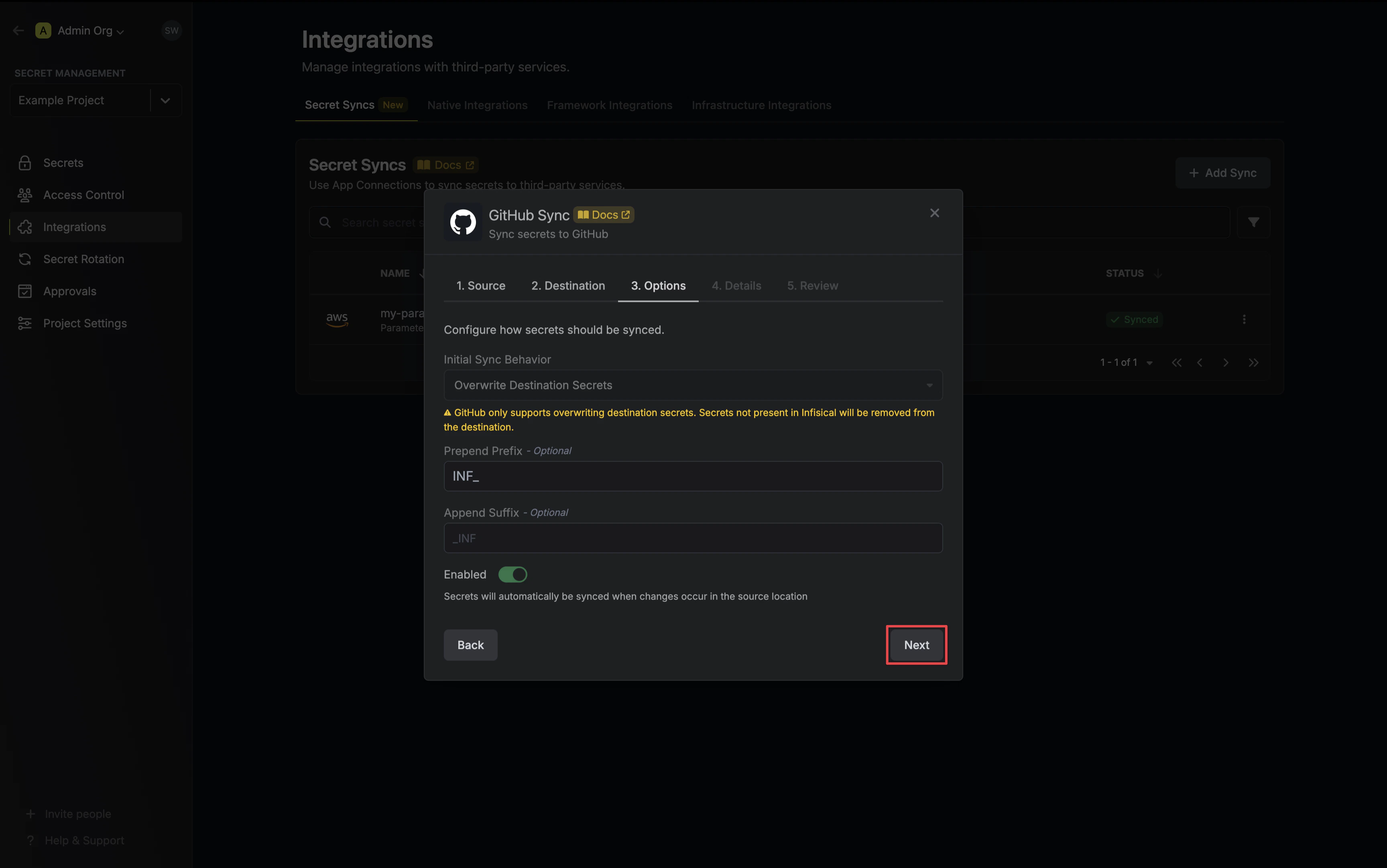 Configure Options