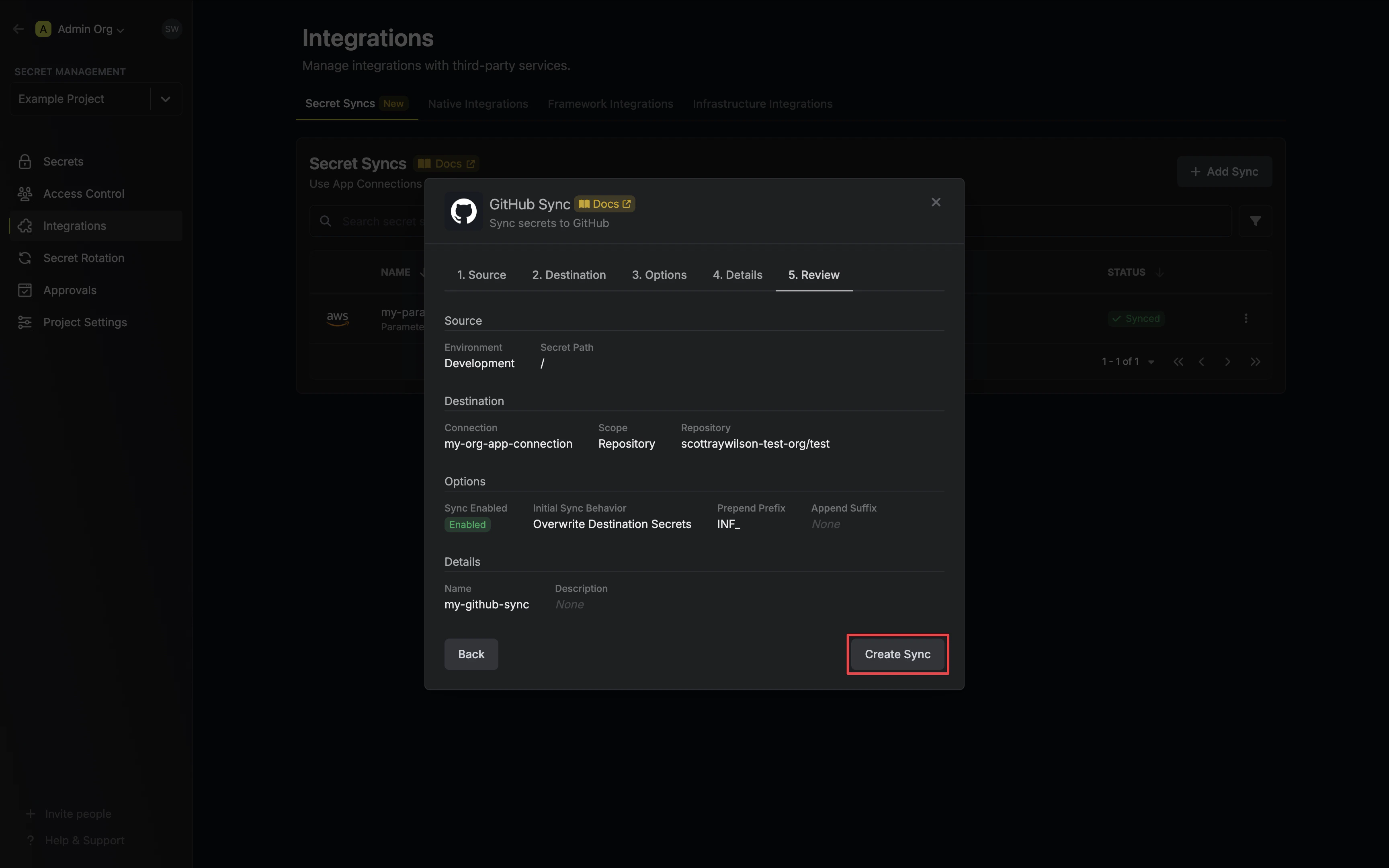 Confirm Configuration