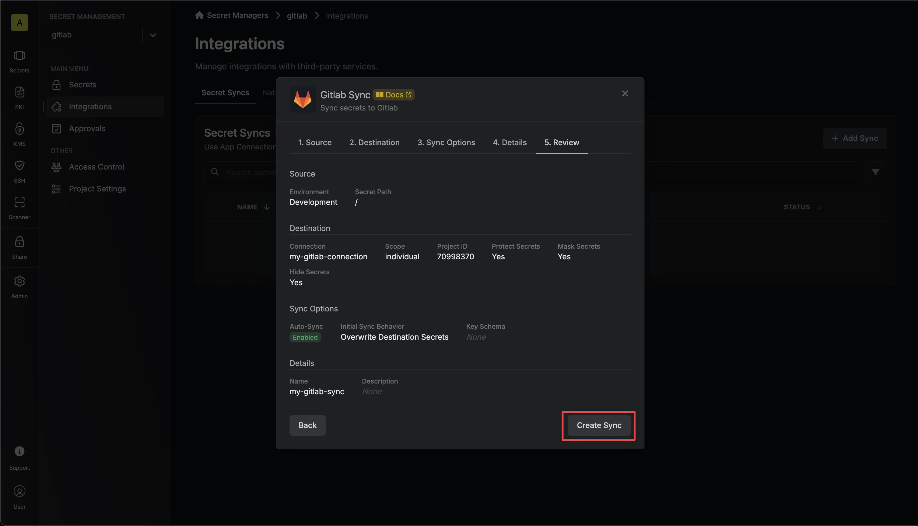 Confirm Configuration