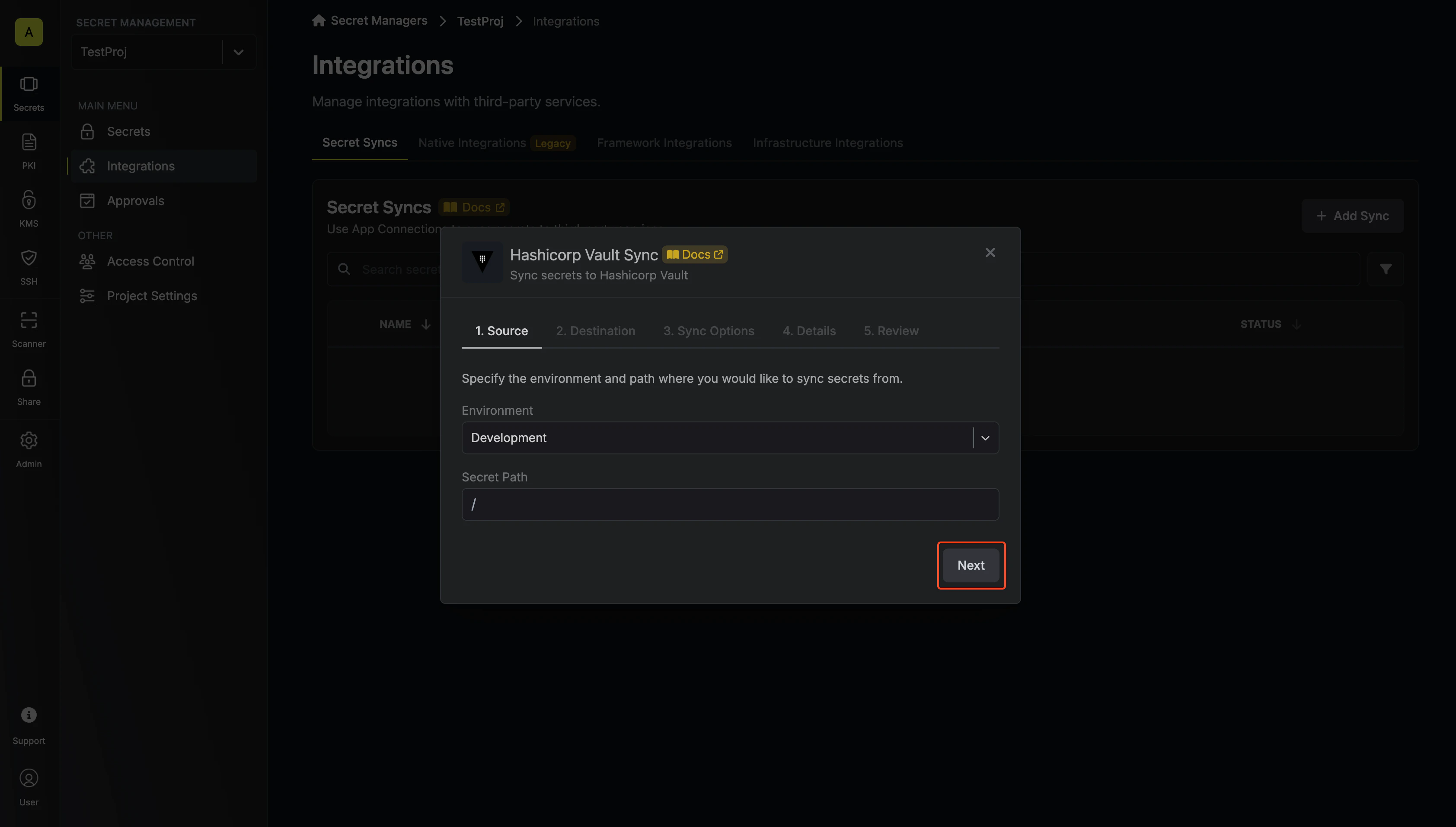 Configure Source