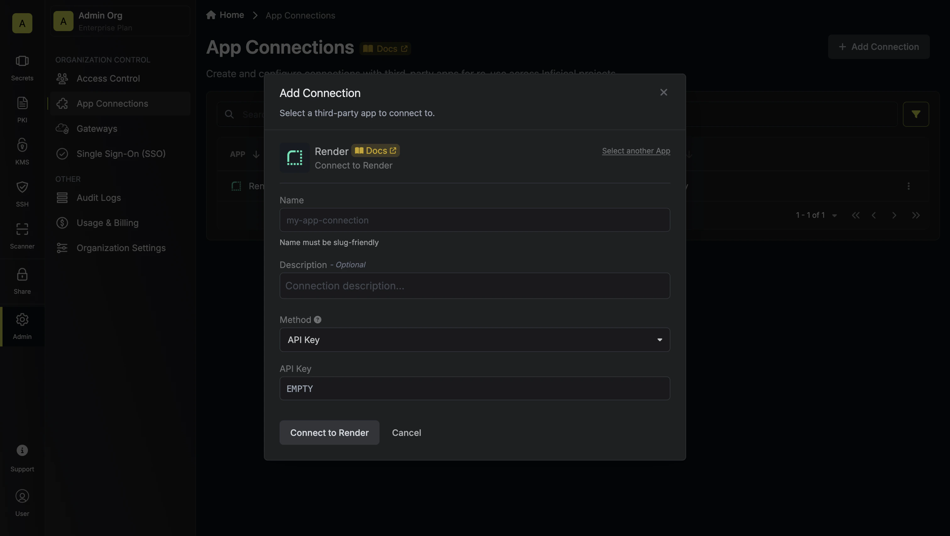 Connect to
Render