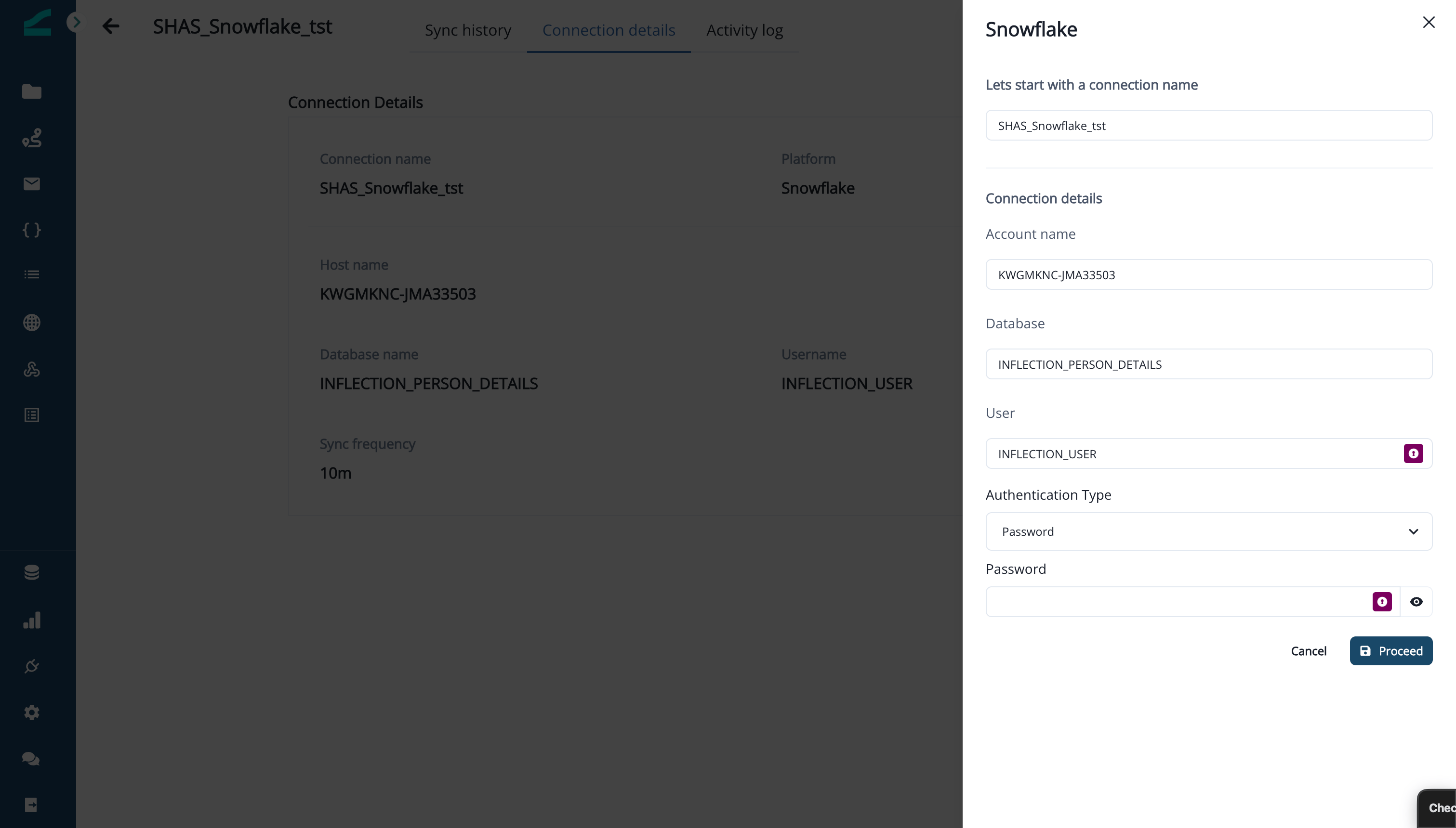 Authentication Type set to Key Pair in the Edit Details form