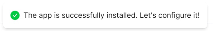 Installation confirmation pop-up in Goldcast