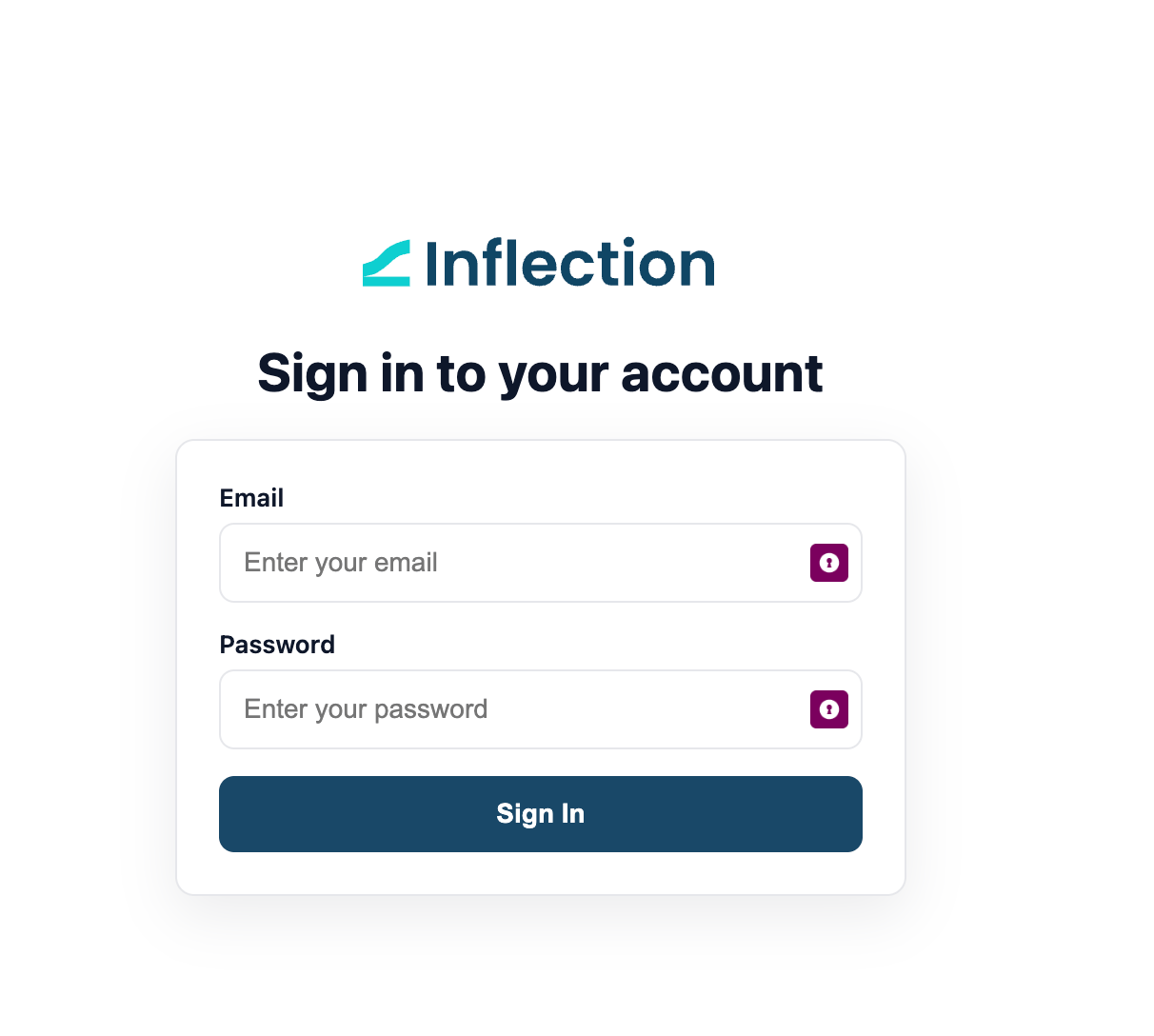 Inflection login prompt in the browser authentication window