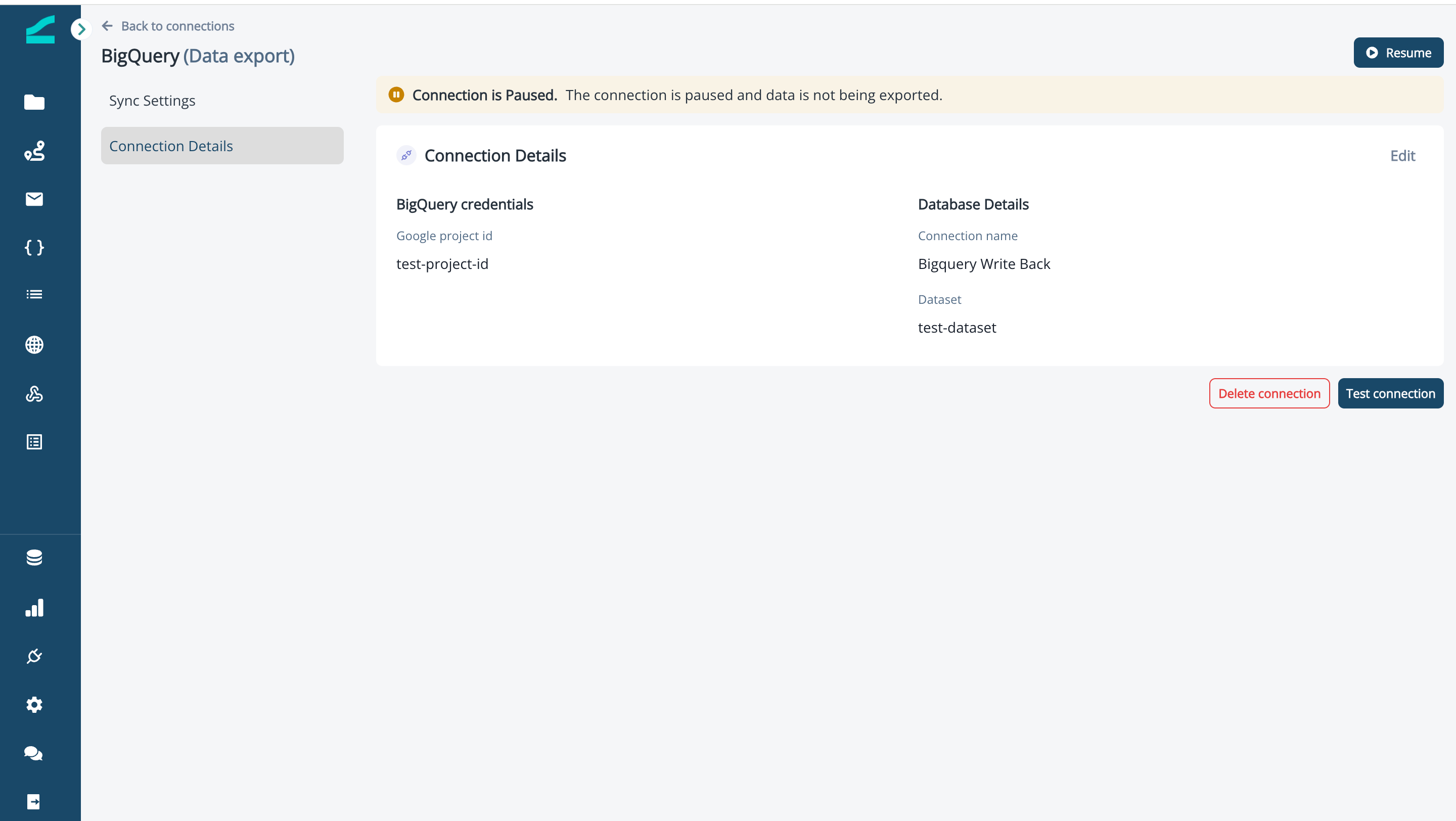 Export to BigQuery connection created and pending activation