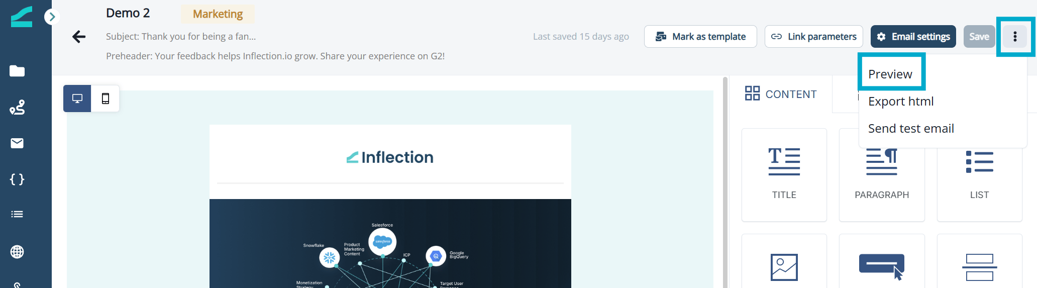 Preview option in the ellipsis drop down menu