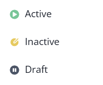 Journey status options: Draft, Published as Inactive, and Published as Active