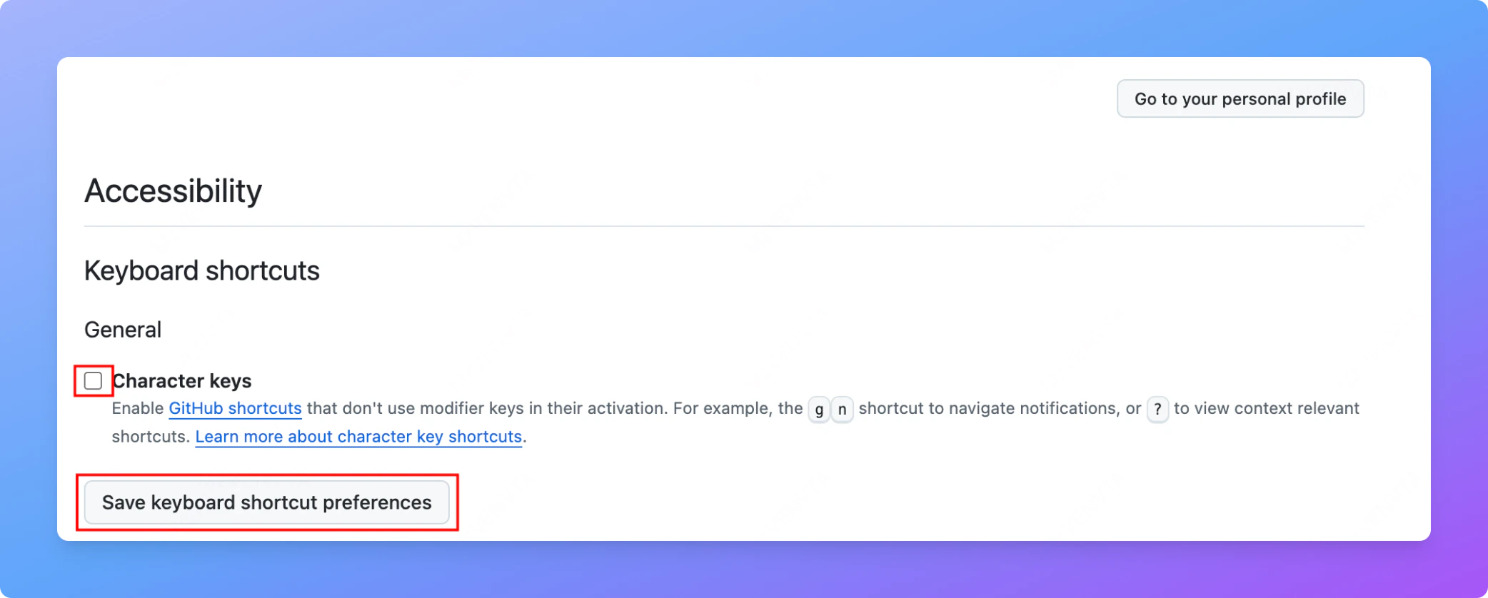 shortcut config