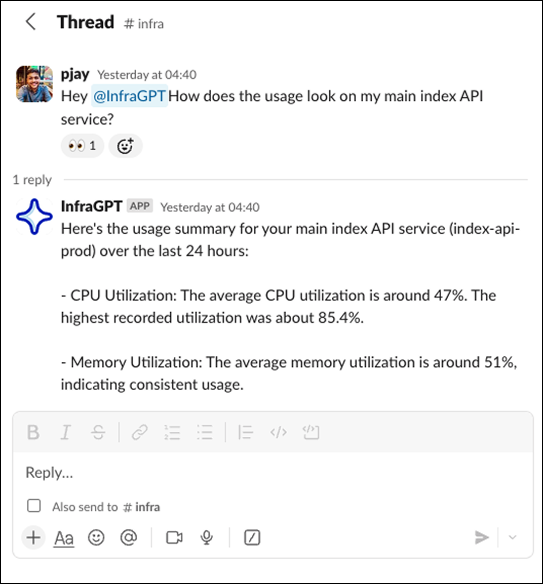 Slack Chat Interface