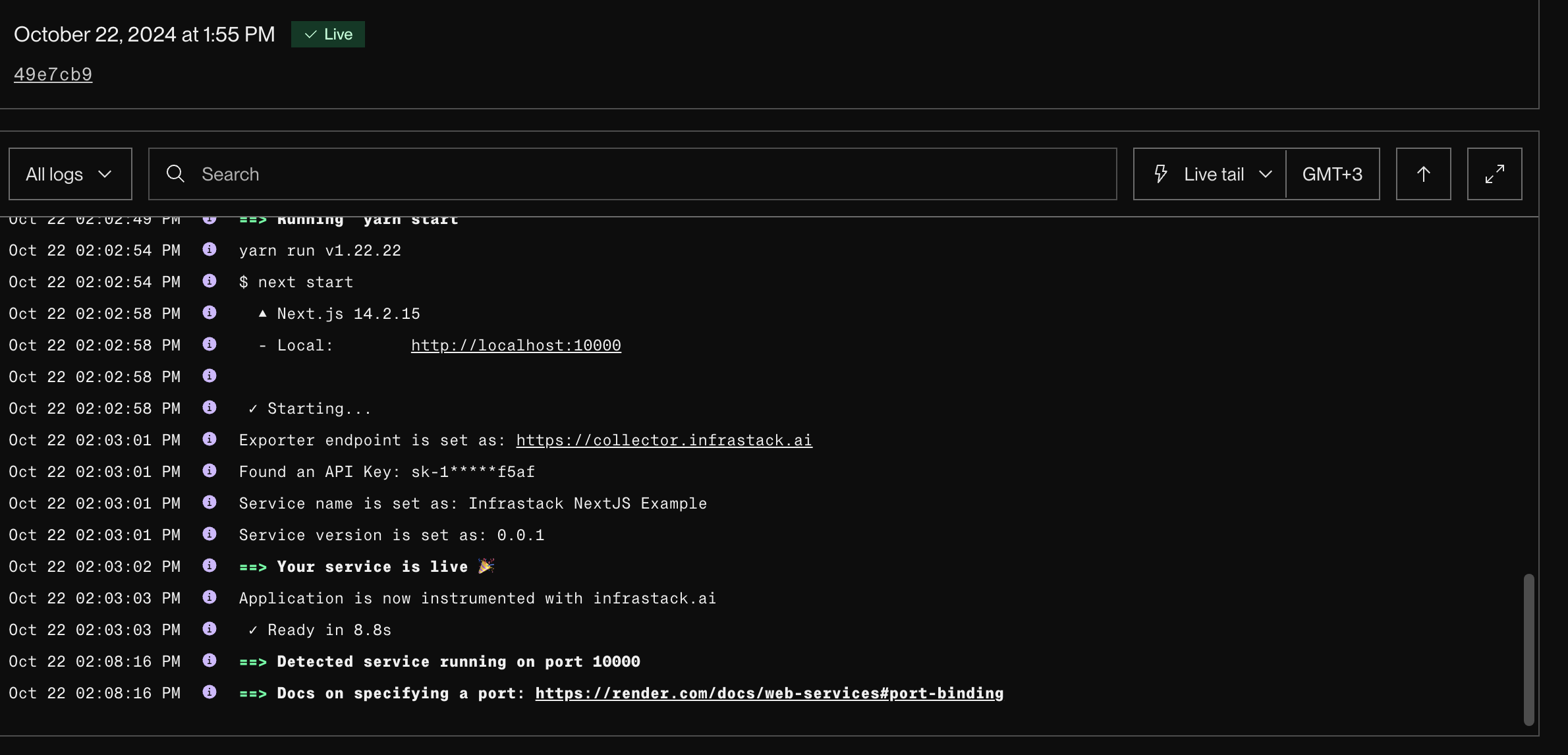 Render Deployment Logs